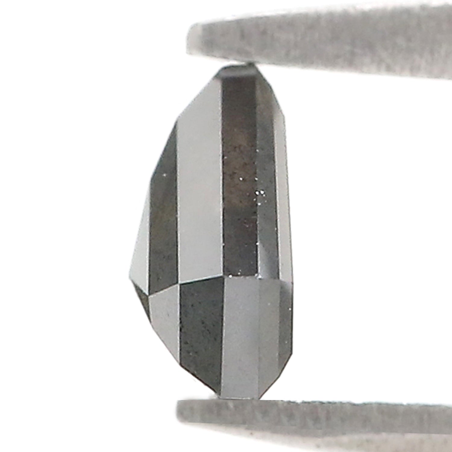 0.61 CT Natural Loose Shield Shape Diamond Salt And Pepper Shield Diamond 5.00 MM Natural Black Grey Color Shield Rose Cut Diamond N2663