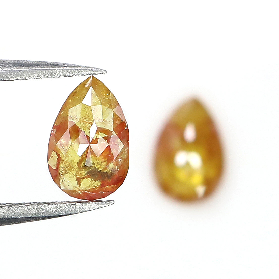 1.43 CT Natural Loose Pear Pair Diamond Yellow Color Pear Diamond 7.90 MM Natural Loose Diamond Pear Cut Diamond Pear Pair Pear Shape LQ2989