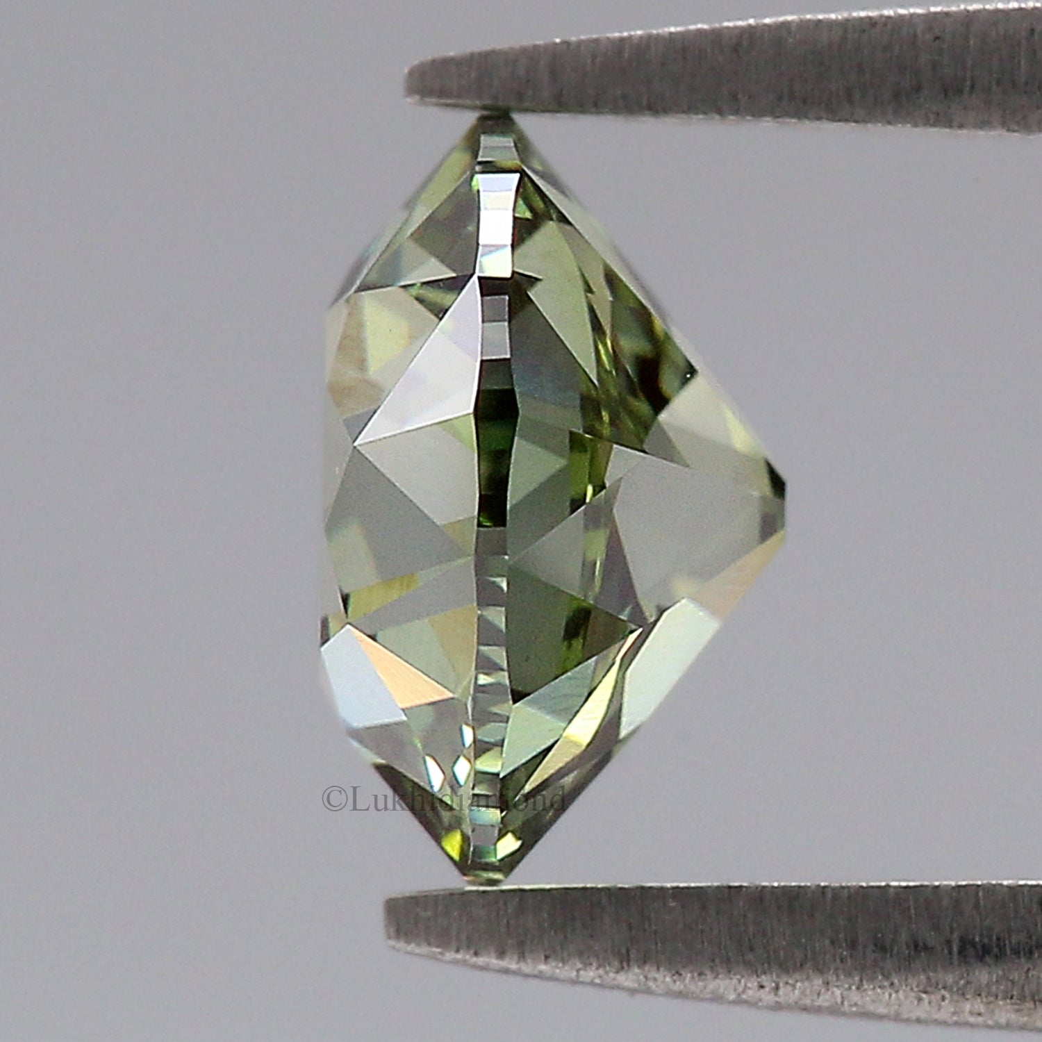 1.78 CT IGI Certified Round Old European Cut Diamond Fancy Vivid Green Color VS1 Clarity Lab Grown Diamond Lab Created Lab Diamond L3574