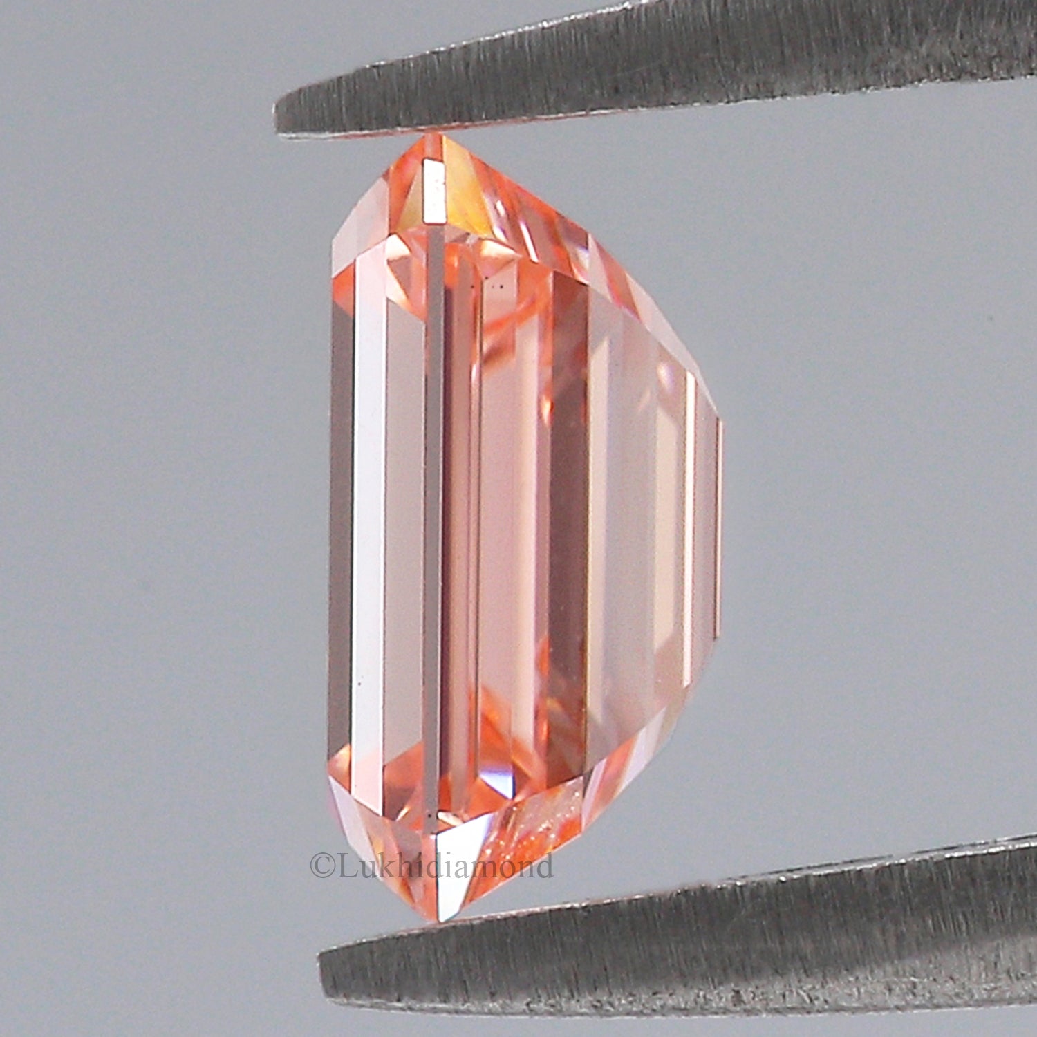 1.41 CT IGI Certified Emerald Cut Fancy Vivid Pink Color Diamond VS1 Clarity Diamond Lab Grown Diamond Lab Created Emerald CVD Diamond L3417