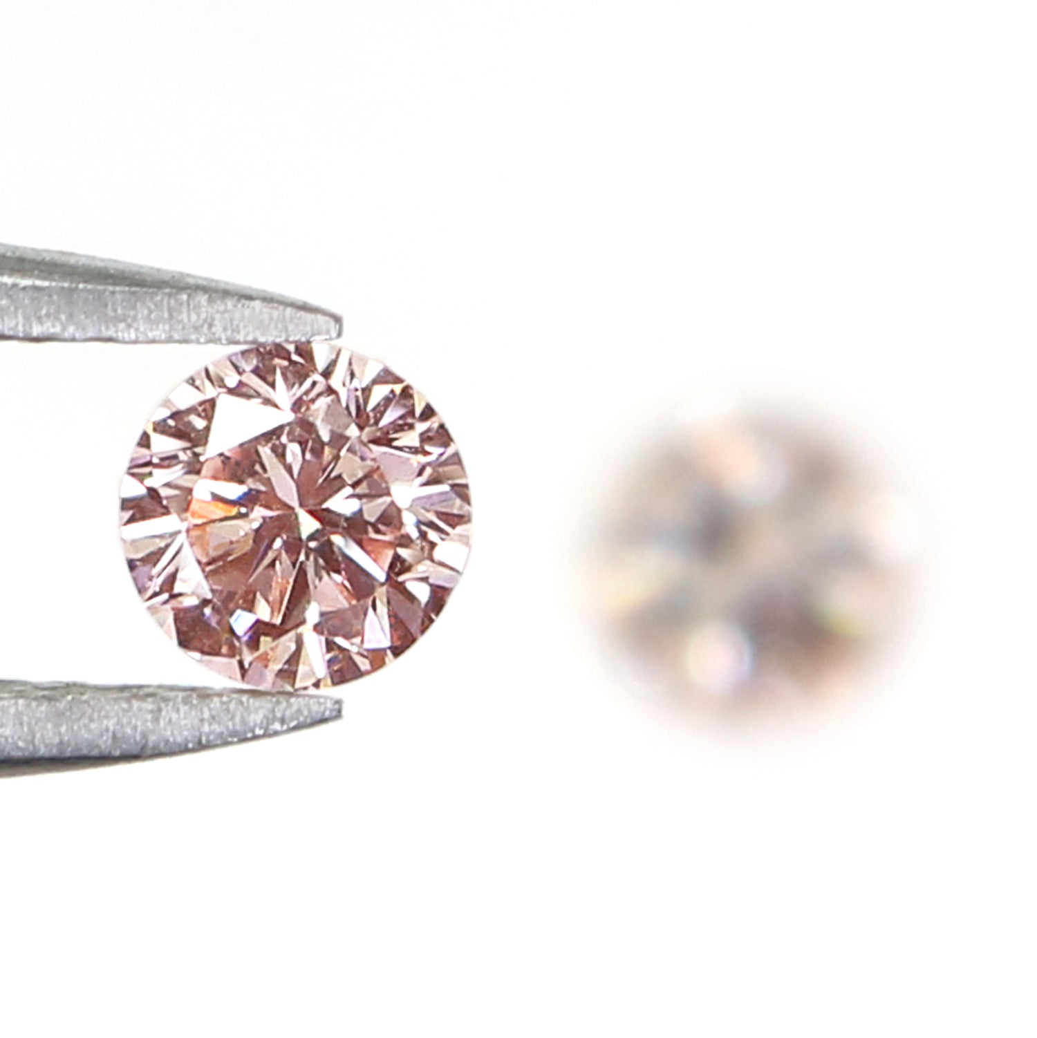 0.53 CT Lab Grown Round Brilliant Cut CVD Diamond VS1 Clarity Pink Color Round Cut Pair Diamond 4.10 MM Pink Color Round Shape Diamond L3550