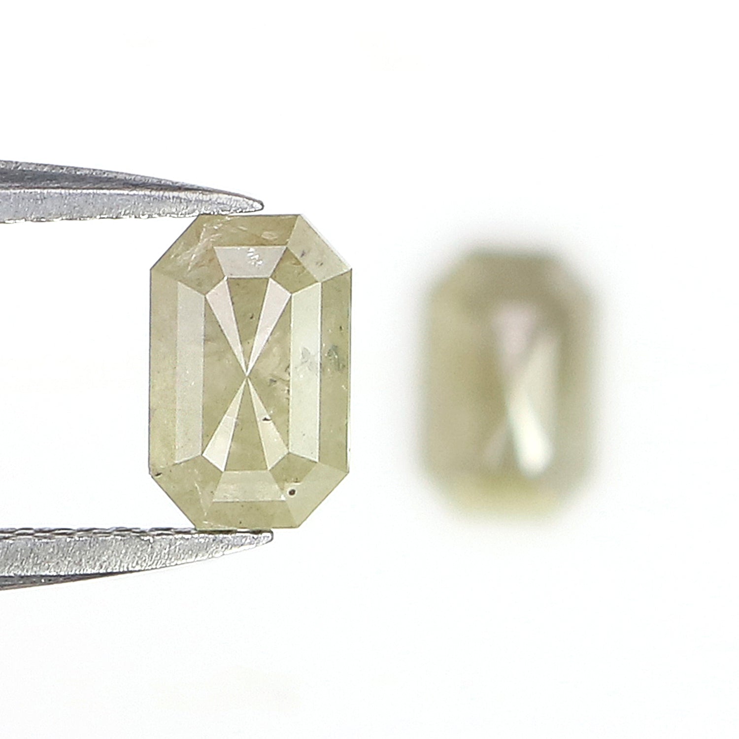 1.12 CT Natural Loose Emerald Pair Diamond Grey Color Diamond 6.40 MM Natural Loose Diamond Emerald Diamond Emerald Cut Pair Diamond KQ2720