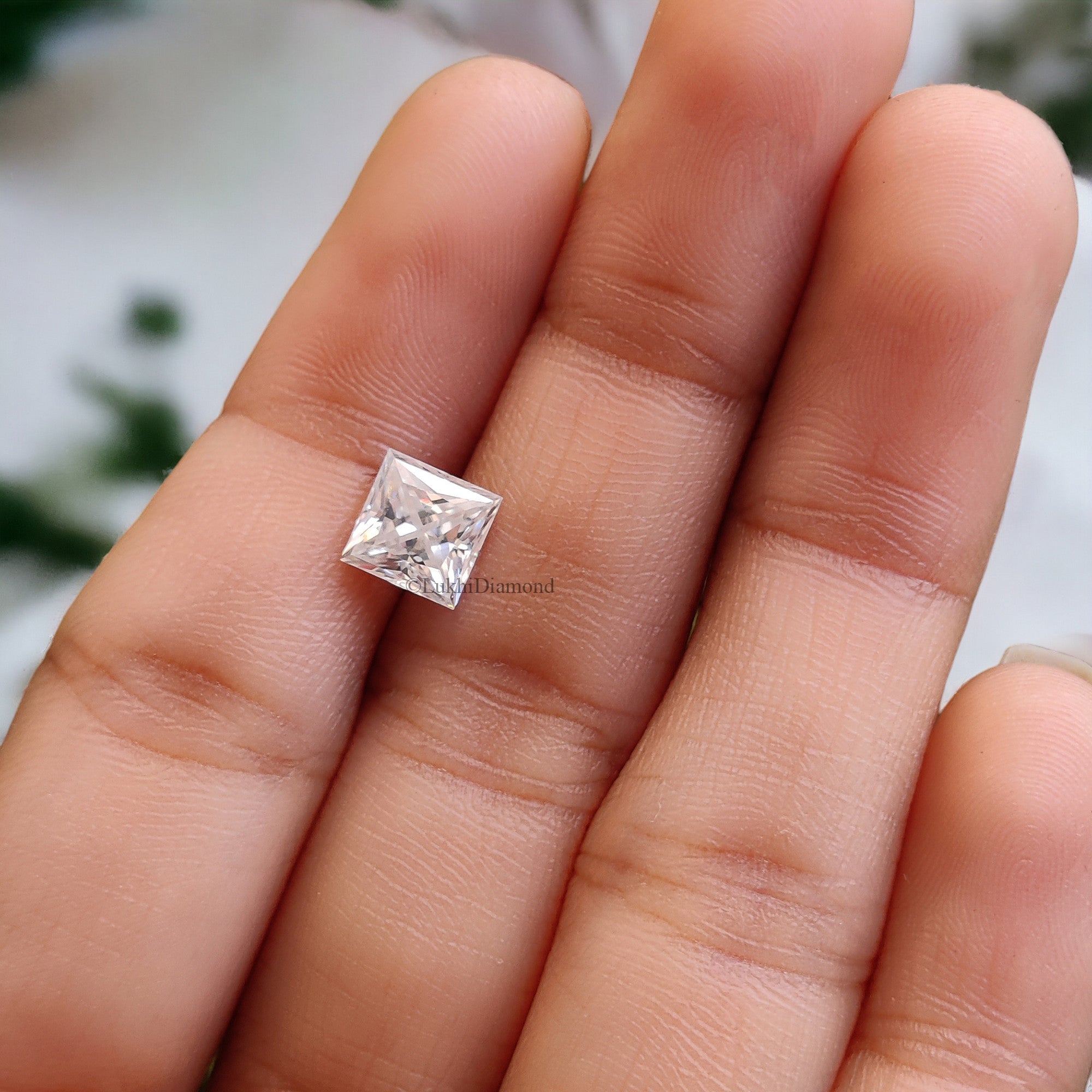 Princess Brilliant Cut Loose White Moissanite Stone 1.0 To 5.0 CT Vintage Antique Handcrafted Eye Clean Moissanite Engagement Gift Ring Q136