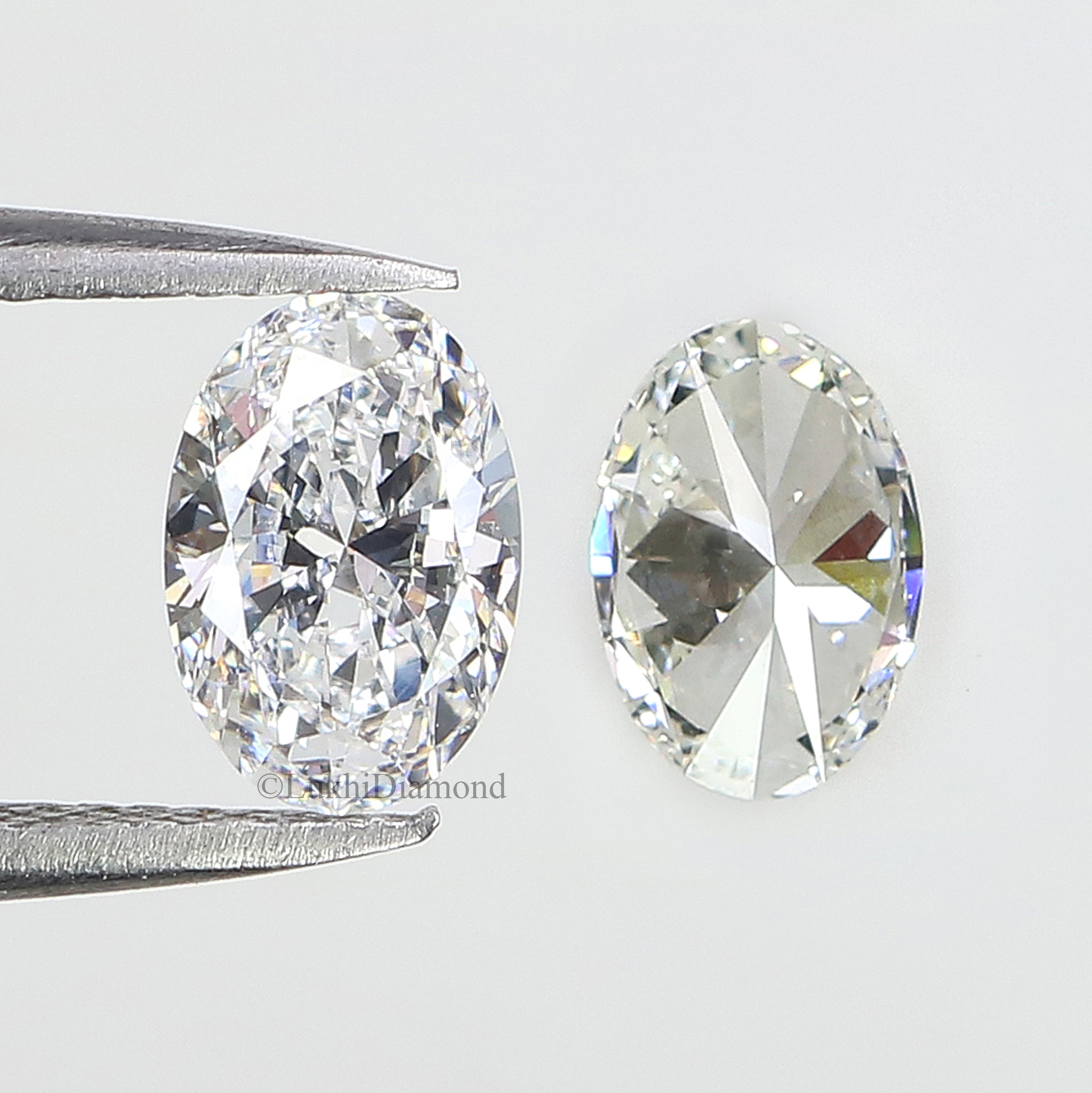 Oval Cut Diamond E/D Color VS Clarity Lab Grown Diamond Lab Created Loose Diamond Oval Shape 4X3/5X3/5.5X3.5/6X4 MM Lab CVD Diamond Q162