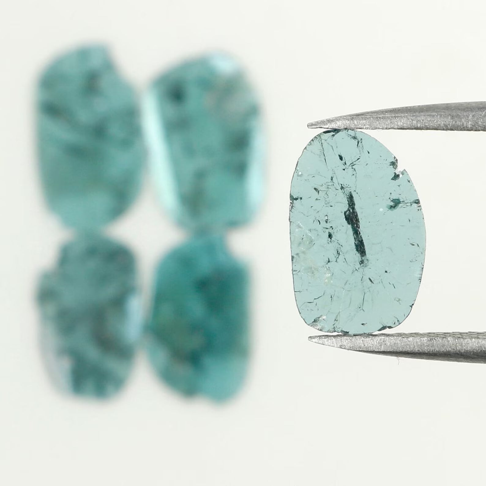 1.81 CT Natural Loose Slice Shape Diamond Blue Color Slice Diamond 9.70 MM Natural Loose Diamond Blue Color Slice Rose Cut Diamond NQ1320