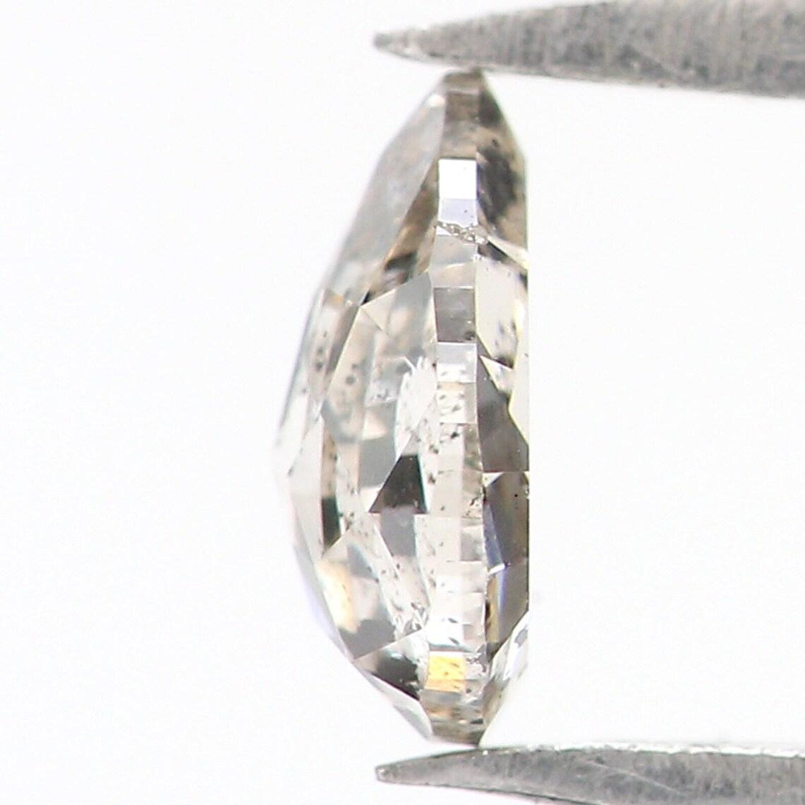 0.25 CT Natural Loose Pear Shape Diamond Salt And Pepper Pear Diamond 5.00 MM Natural Loose Black Grey Color Pear Rose Cut Diamond NQ1850