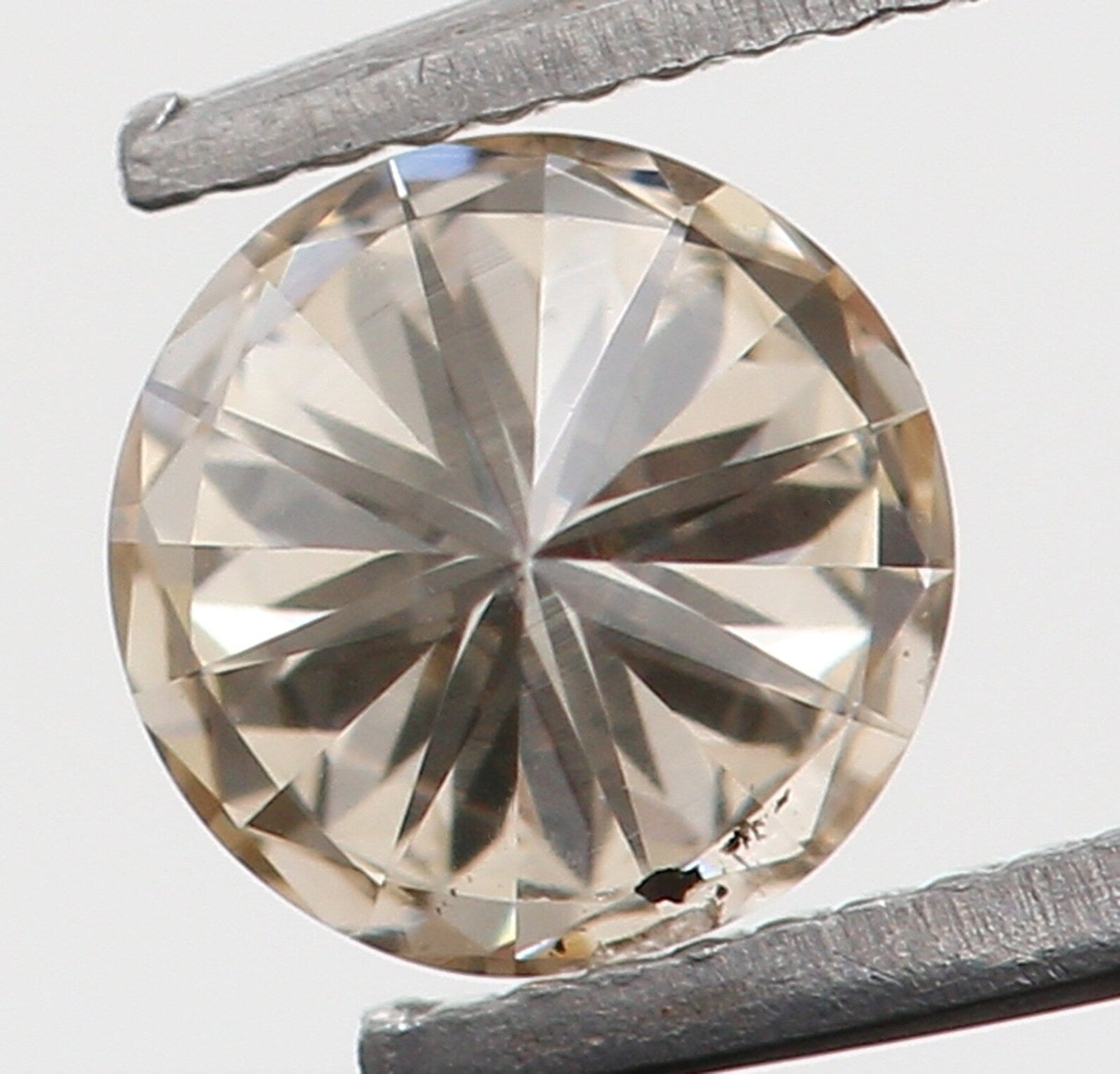 0.15 Ct Natural Loose Diamond Round Brown Color SI1 Clarity 3.40 MM N7205