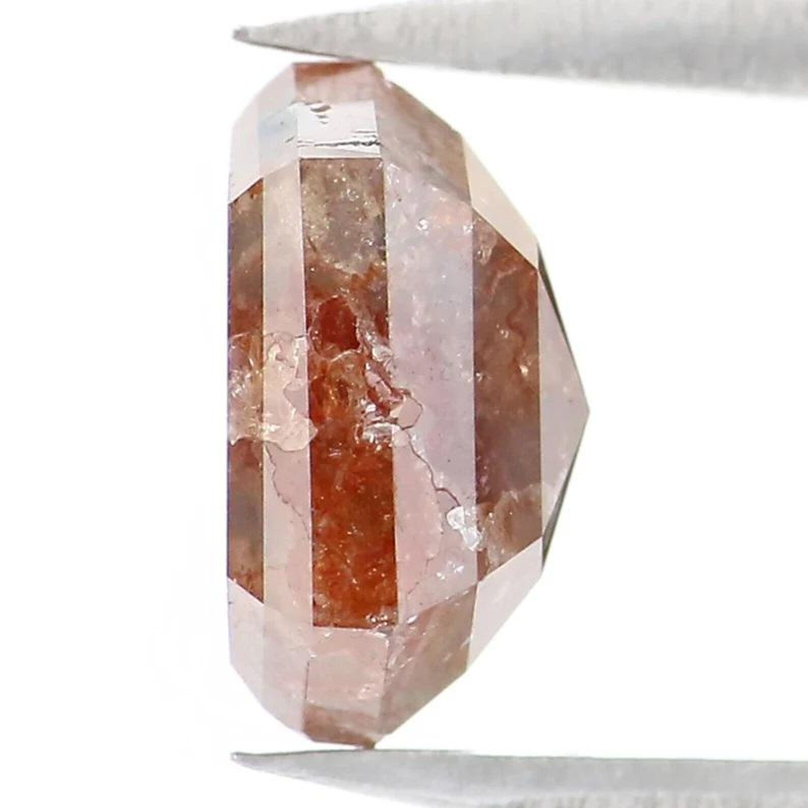 1.99 CT Natural Loose Hexagon Shape Diamond Brown Color Hexagon Diamond 8.15 MM Natural Loose Brown Color Hexagon Rose Cut Diamond NQ1982