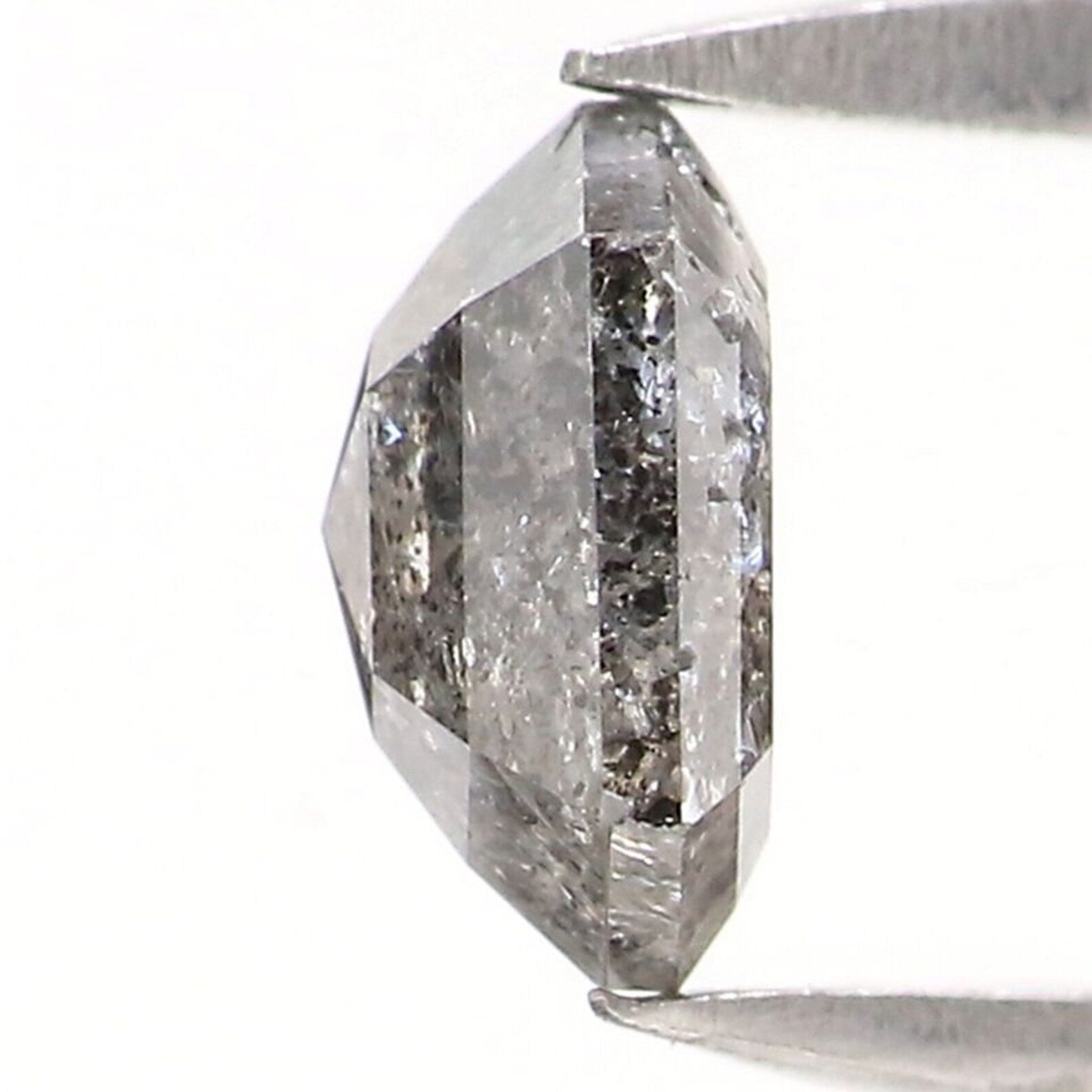 0.76 CT Natural Loose Hexagon Shape Diamond Salt And Pepper Hexagon Cut Diamond 5.95 MM Natural Loose Hexagon Shape Rose Cut Diamond QN2187