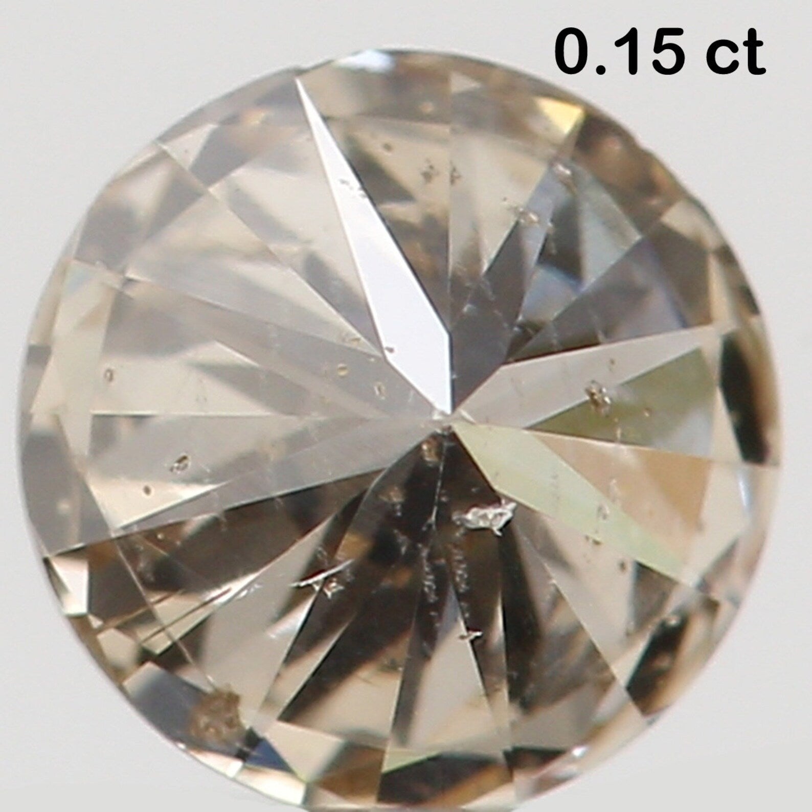 0.15 Ct Natural Loose Round Shape Diamond Brown Color Round Cut Diamond 3.50 MM Natural Loose Diamond Round Brilliant Cut Diamond N7204