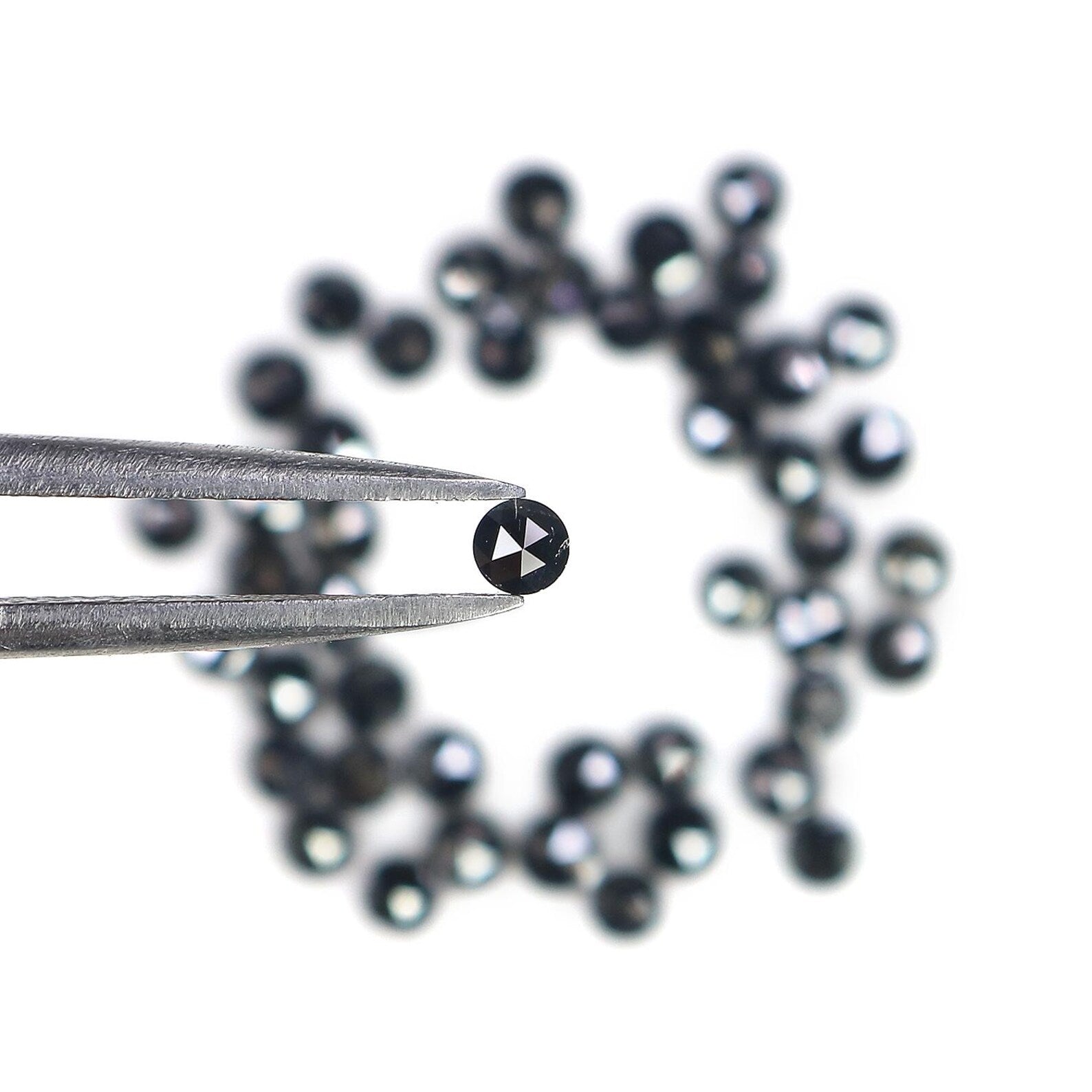 3.25 CT Natural Loose Round Shape Diamond Black Color Round Diamond 2.60 MM Natural Loose Diamond Black Color Round Rose Cut Diamond NQ1797