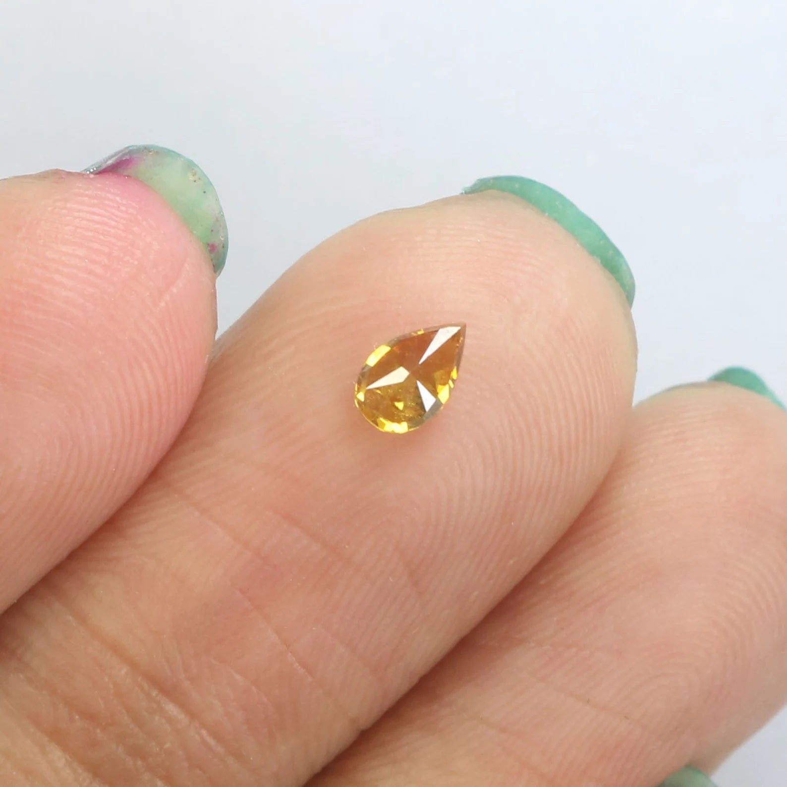 0.24 Ct Natural Loose Pear Diamond Yellowish Brown Color Pear Shape Diamond 4.95 MM Natural Loose Diamond Pear Brilliant Cut Diamond N9830