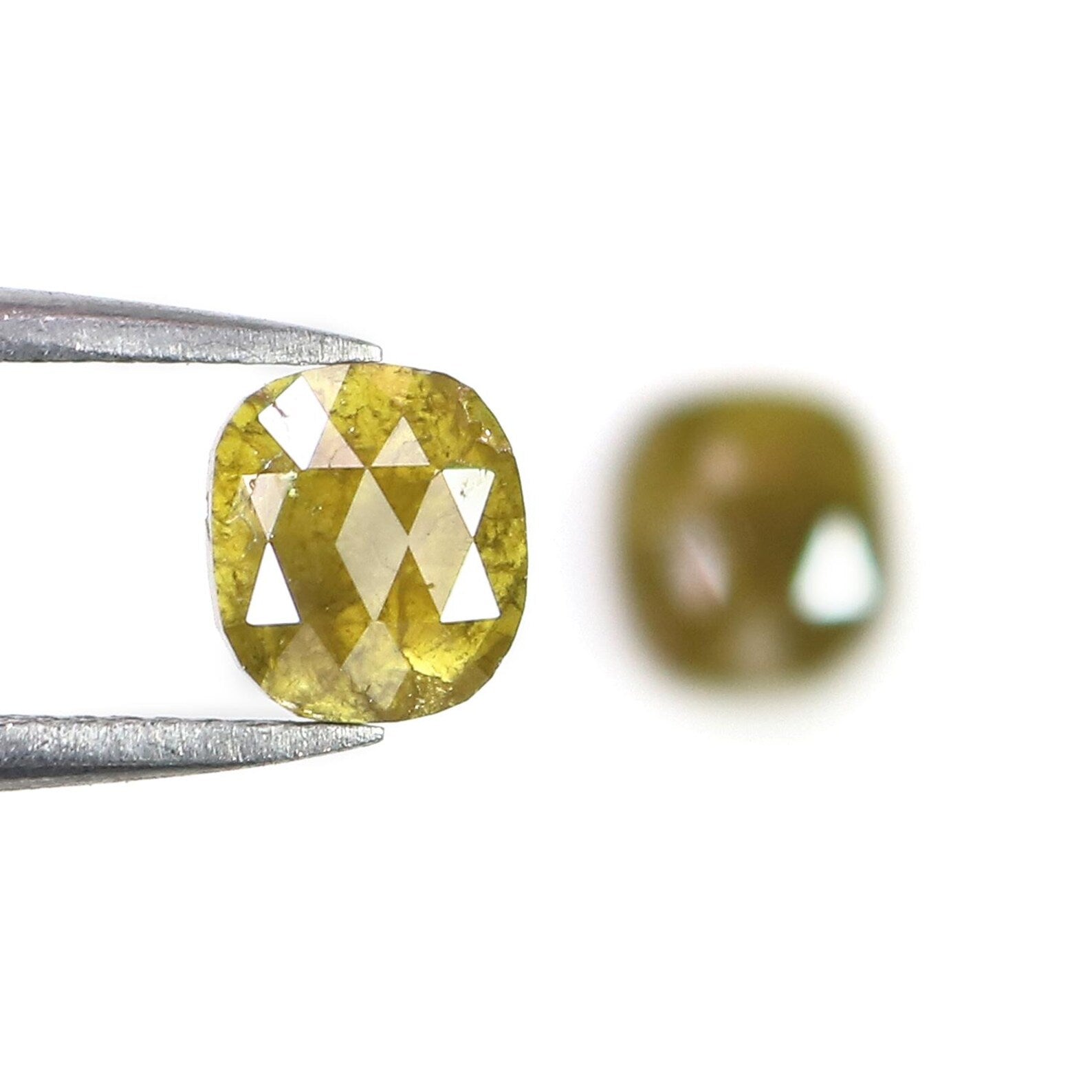 1.80 CT Natural Loose Oval Shape Pair Diamond Yellow Color Oval Cut Pair Diamond 6.70 MM Natural Loose Oval Pair Rose Cut Diamond NQ8231