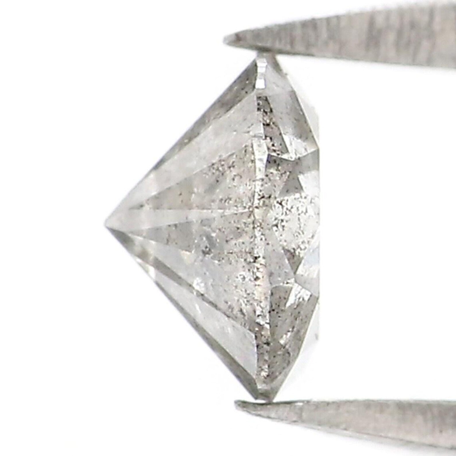 0.40 CT Natural Loose Round Shape Diamond Salt And Pepper Round Cut Diamond 4.60 MM Natural Grey Color Round Brilliant Cut Diamond NQ7048