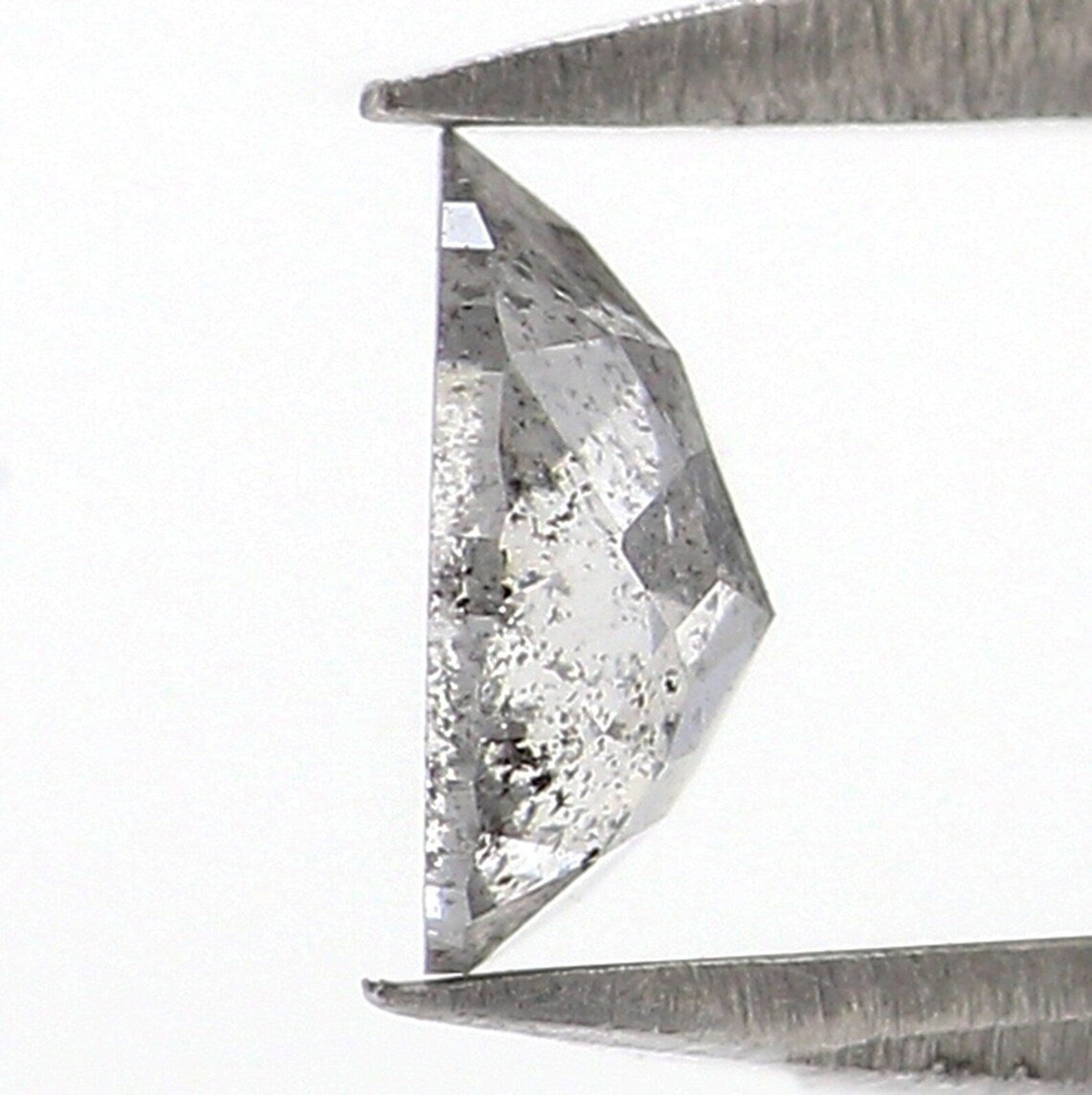 0.33 CT Natural Loose Pear Shape Diamond Salt And Pepper Pear Diamond 5.20 MM Natural Diamond Black Grey Color Pear Rose Cut Diamond NQ8847