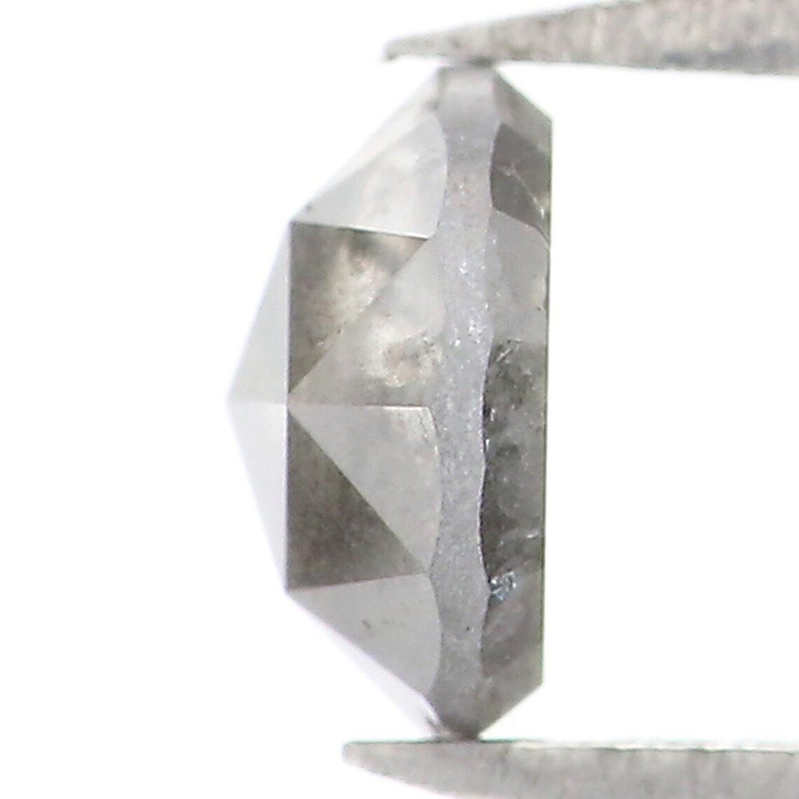 0.46 CT Natural Loose Round Shape Diamond Salt And Pepper Round Diamond 4.70 MM Natural Loose Black Grey Color Round Rose Cut Diamond NQ7449