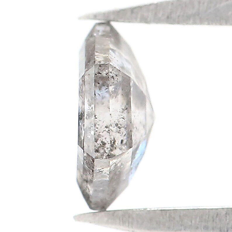 0.39 Ct Natural Loose Hexagon Shape Diamond Salt And Pepper Hexagon Cut Diamond 5.10 MM Natural Grey Diamond Hexagon Rose Cut Diamond QL2521