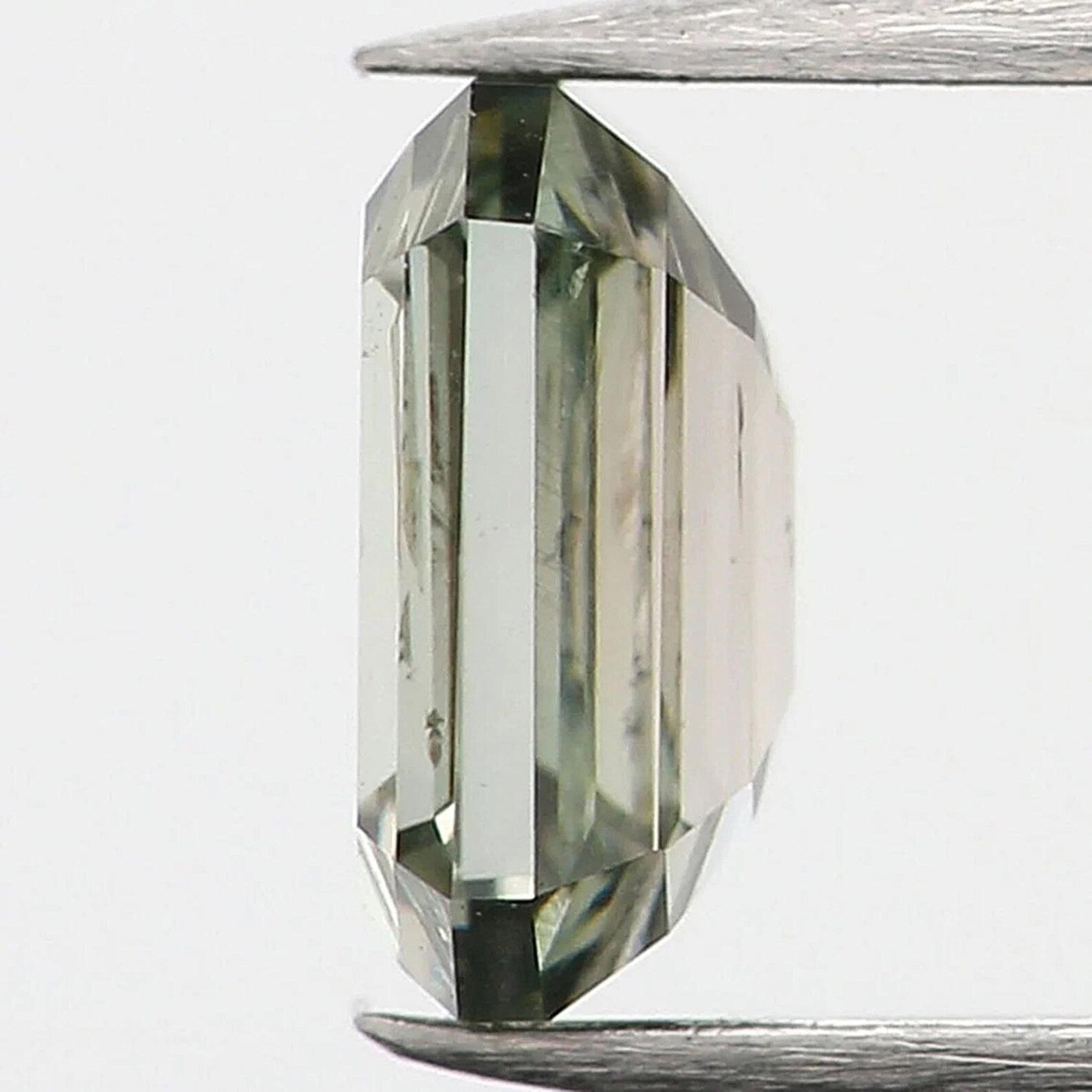 0.36 CT Natural Loose Emerald Shape Diamond Green Color Emerald Shape Diamond 4.60 MM Natural Loose Diamond Green Emerald Cut Diamond QN1168