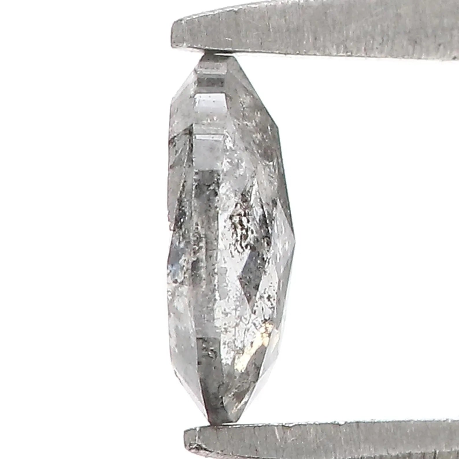 0.58 CT Natural Loose Oval Shape Diamond Salt And Pepper Oval Diamond 6.40 MM Natural Loose Black Grey Diamond Oval Rose Cut Diamond NQ1556