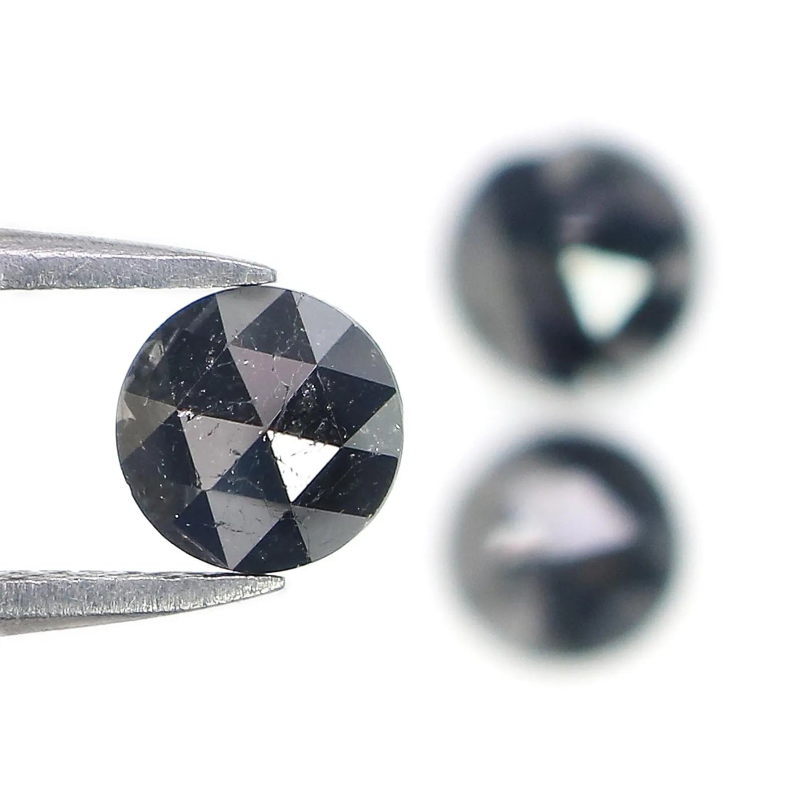 2.55 CT Natural Loose Round Shape Diamond Black Color Round Diamond 5.75 MM Natural Loose Diamond Black Color Round Rose Cut Diamond NQ1744