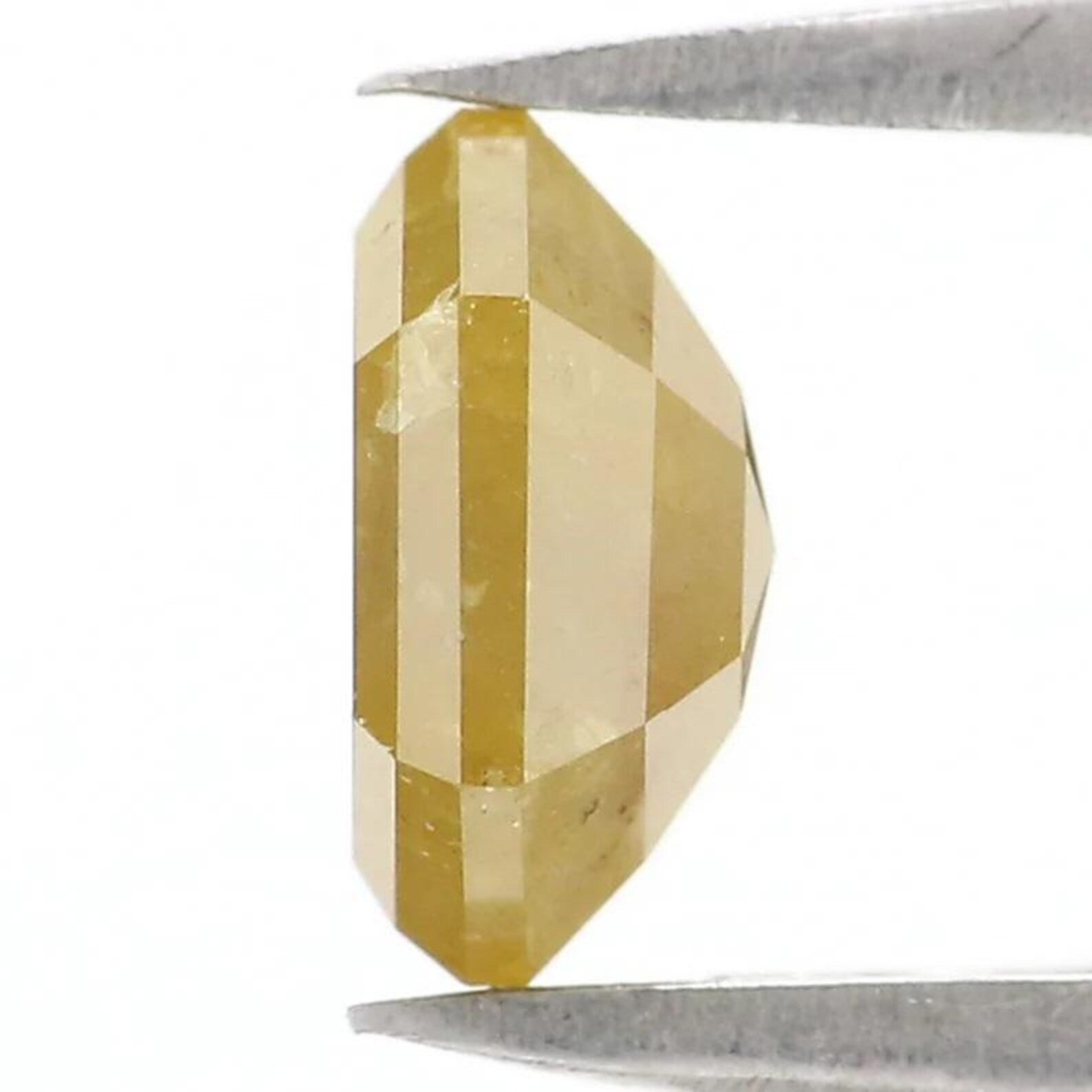 1.10 CT Natural Loose Hexagon Shape Diamond Yellow Color Hexagon Cut Diamond 6.95 MM Natural Loose Diamond Hexagon Rose Cut Diamond NQ766