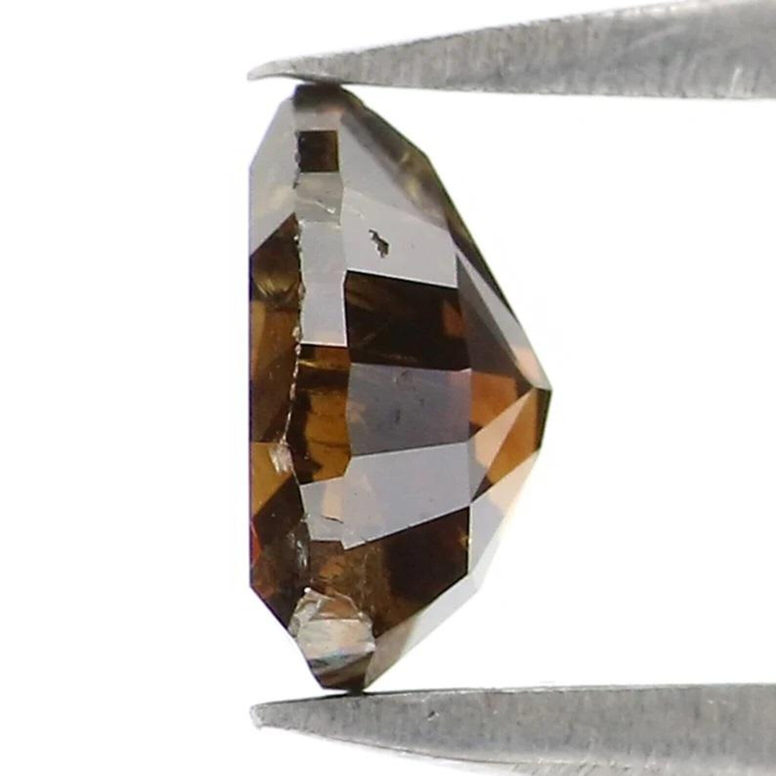 0.56 CT Natural Loose Pear Shape Diamond Brown Color Pear Cut Diamond 5.90 MM Natural Loose Diamond Brown Color Pear Rose Cut Diamond NQ9193