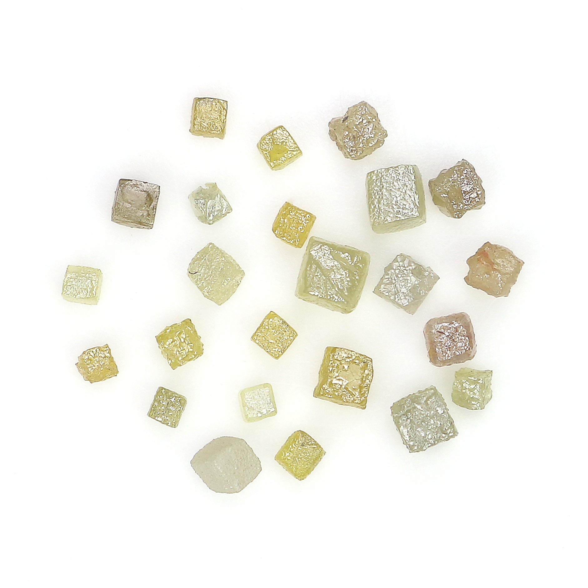 Natural Loose Rough Cube Shape Diamond Mix Color Rough Cut Diamond 1.60 to 1.90 MM 1.00 Ct Scoop Uncut Rough Cube Irregular Cut Diamond Q139