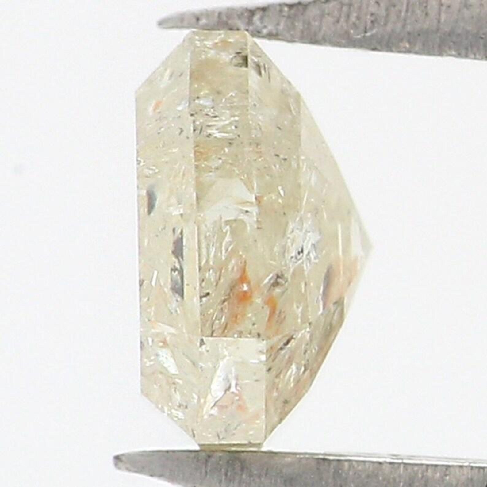 0.65 CT Natural Loose Radiant Shape Diamond J Color Radiant Diamond 4.90 MM Natural Loose Yellow Grey Color Radiant Rose Cut Diamond NQ6506