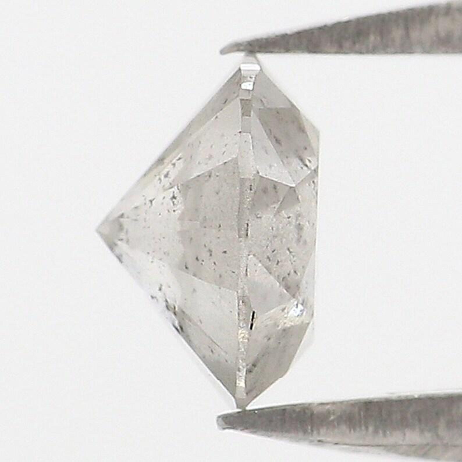 0.61 Ct Natural Loose Round Shape Diamond Salt And Pepper Round Diamond 5.40 MM Natural Diamond Gray Color Round Brilliant Cut Diamond NQ457