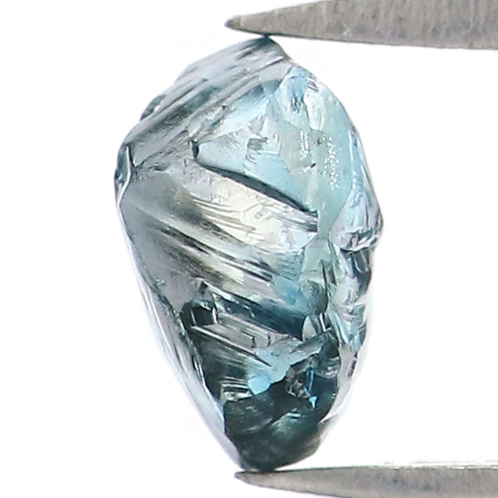 0.74 CT Natural Loose Rough Shape Diamond Blue Color Irregular Cut Diamond 5.65 MM Natural Loose Diamond Blue Rough Uncut Diamond NQ2024
