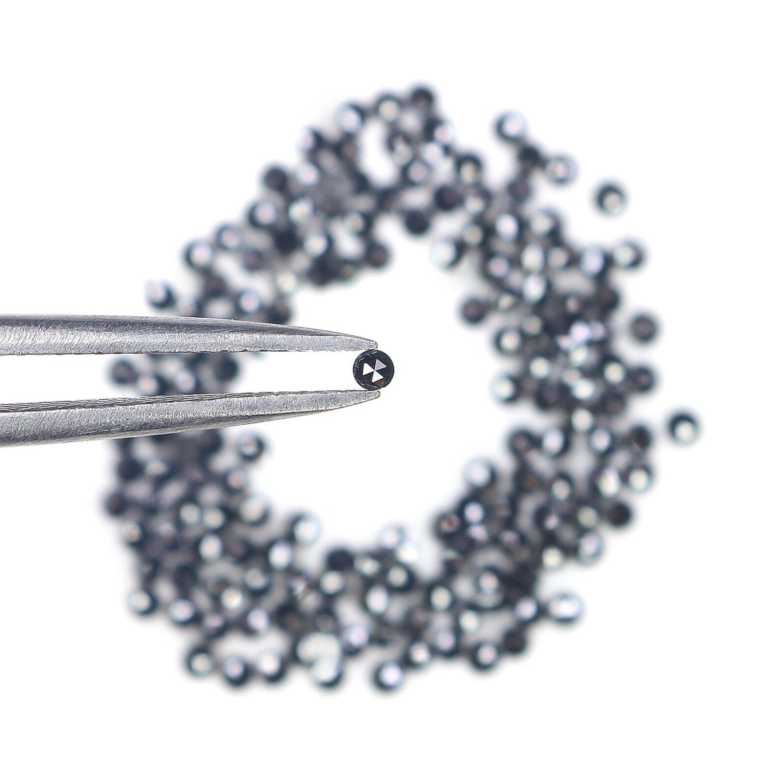 3.04 CT Natural Loose Round Shape Diamond Black Color Round Diamond 1.65 MM Natural Loose Diamond Black Color Round Rose Cut Diamond NQ1828