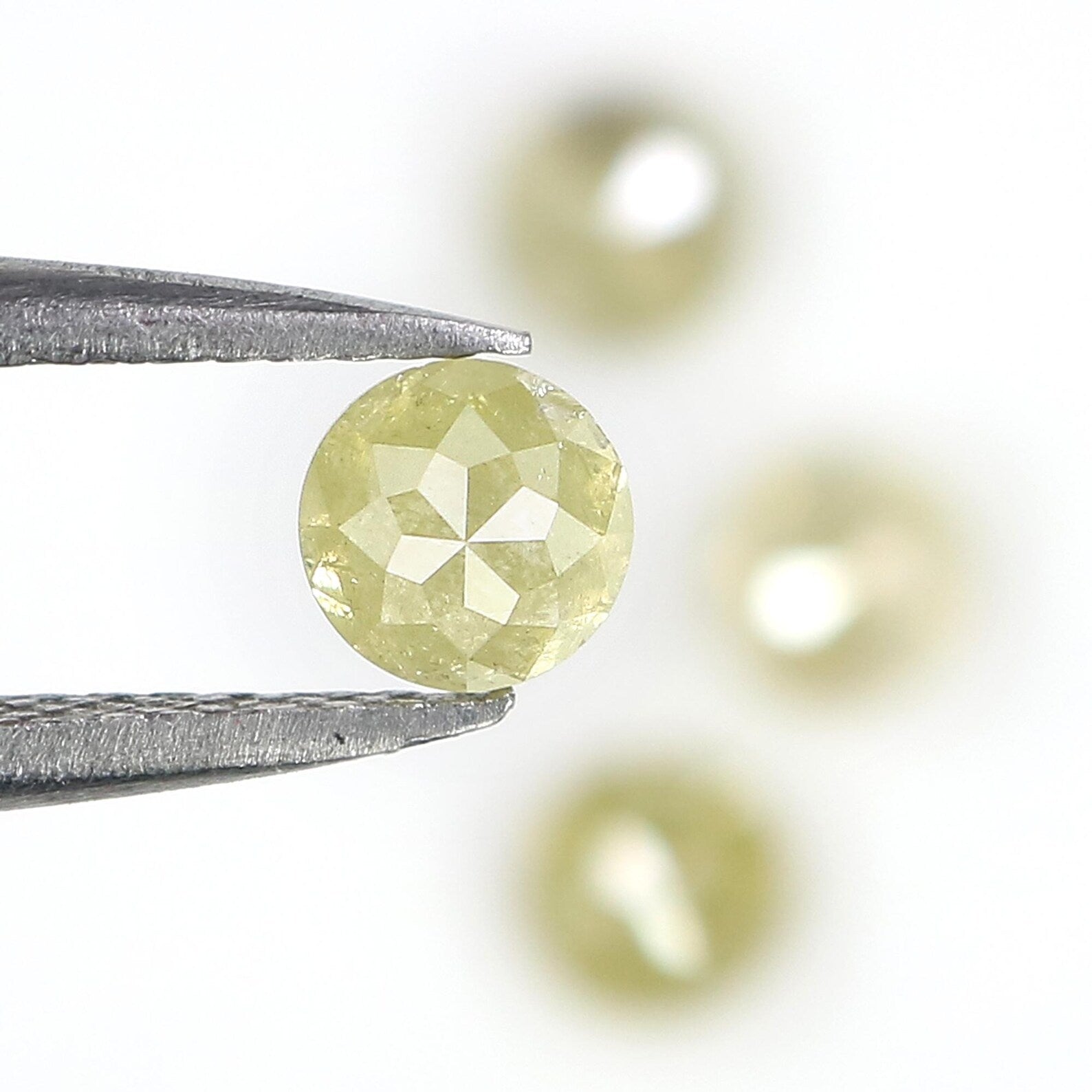 1.47 CT Natural Loose Round Rose Cut Diamond Yellow Color Round Shape Diamond 4.00 MM Natural Yellow Color Round Rose Cut Diamond NQ757
