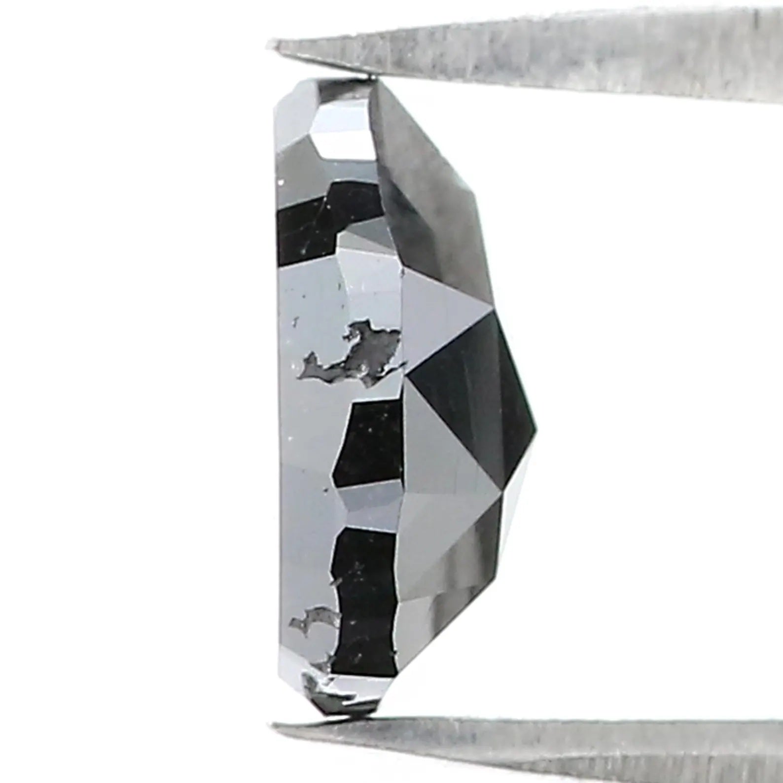 1.58 CT Natural Loose Pear Shape Diamond Black Color Pear Cut Diamond 8.20 MM Natural Loose Diamond Black Pear Rose Cut Diamond QN8801