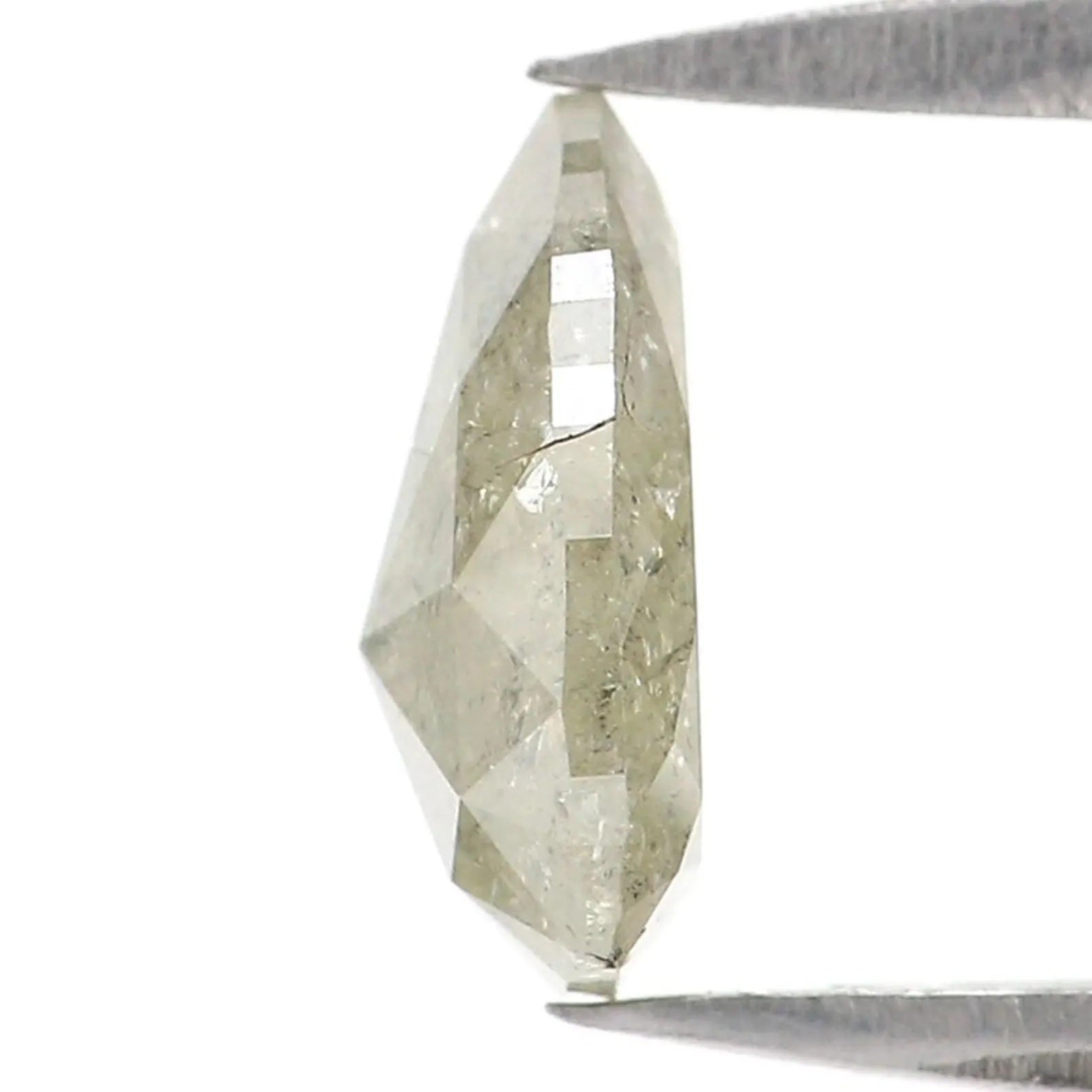 0.80 CT Natural Loose Pear Shape Diamond Grey Color Pear Cut Diamond 7.35 MM Natural Loose Diamond Grey Color Pear Rose Cut Diamond NQ8695