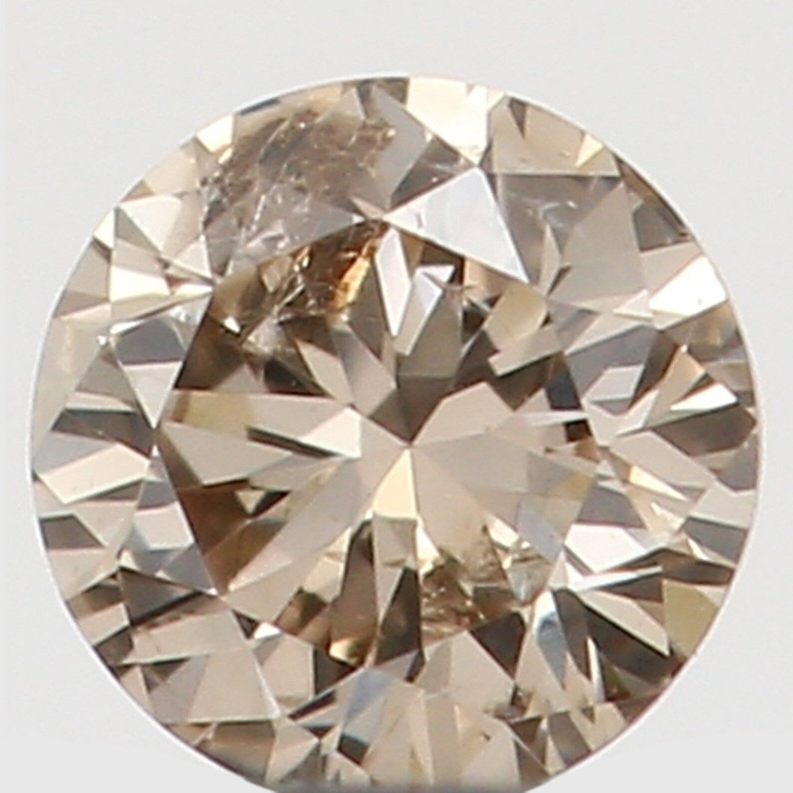 0.07 Ct Natural Loose Diamond Round Brown Color I1 Clarity 2.60 MM N7522