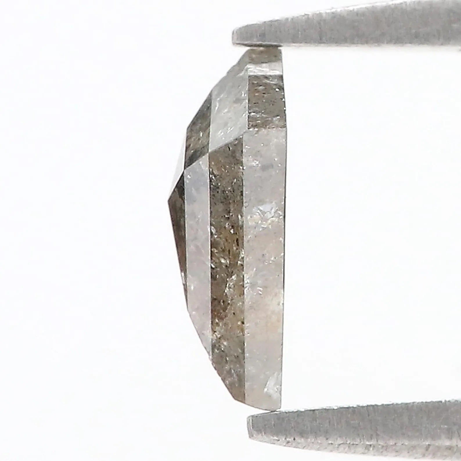 0.85 CT Natural Loose Kite Shape Diamond Salt And Pepper Kite Cut Diamond 7.95 MM Natural Loose Black Gray Color Kite Rose Cut Diamond N2596