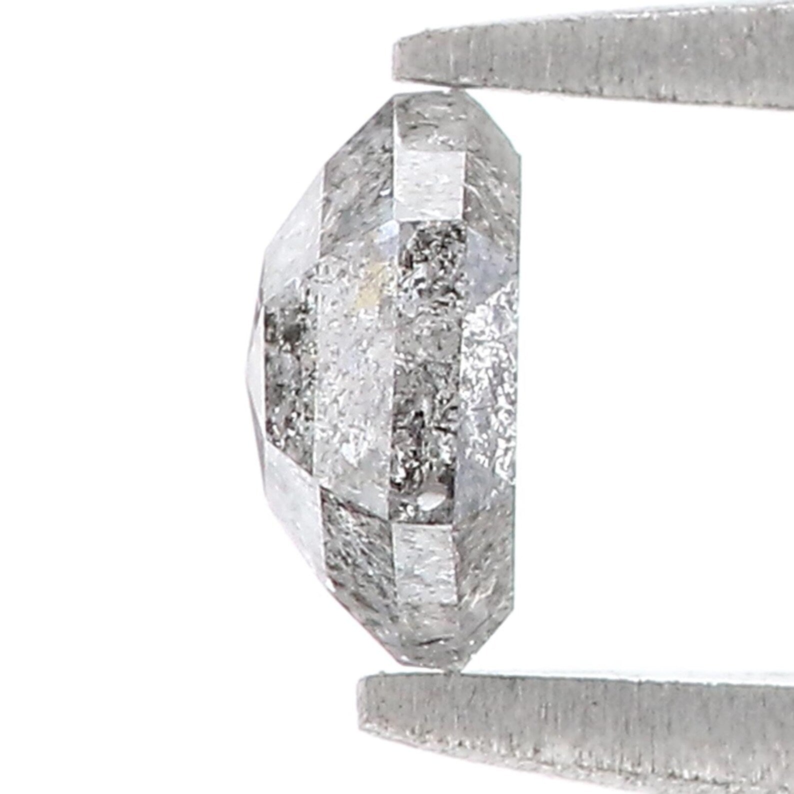 0.58 CT Natural Loose Hexagon Shape Diamond Salt And Pepper Hexagon Cut Diamond 5.45 MM Natural Loose Hexagon Shape Rose Cut Diamond QN536