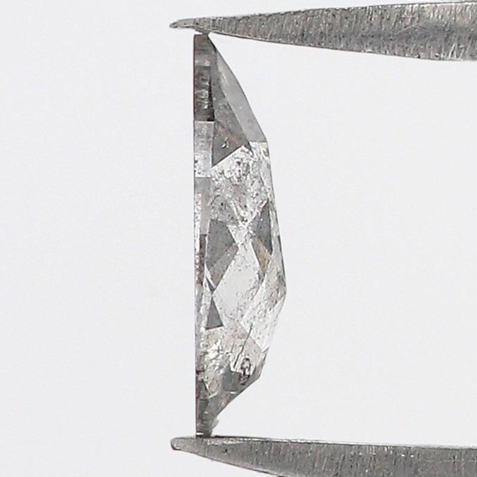 0.23 CT Natural Loose Pear Shape Diamond Salt And Pepper Pear Diamond 6.15 MM Natural Diamond Black Grey Color Pear Rose Cut Diamond QN2530