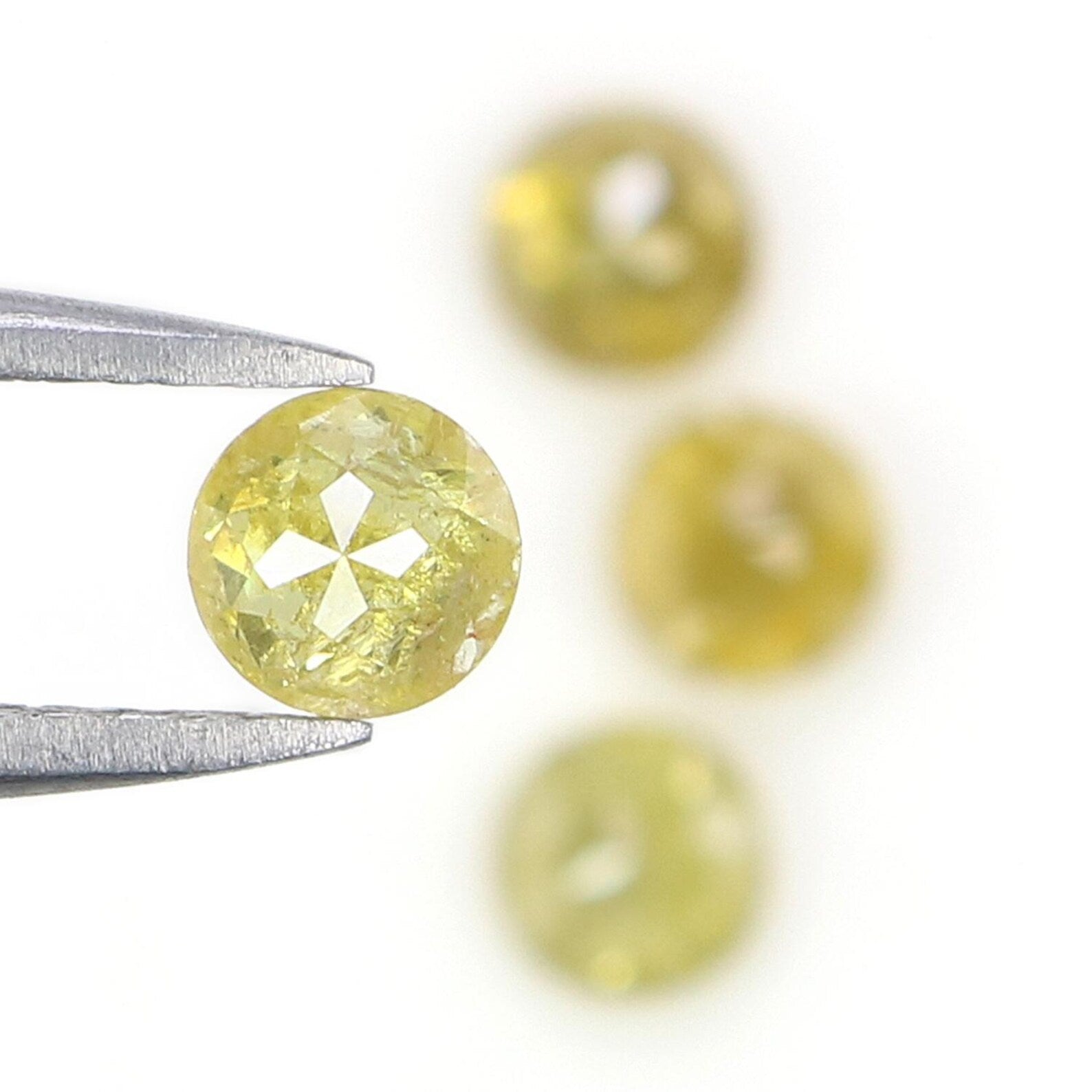 1.45 CT Natural Loose Round Rose Cut Diamond Yellow Color Round Shape Diamond 4.15 MM Natural Loose Diamond Round Rose Cut Diamond NQ1442