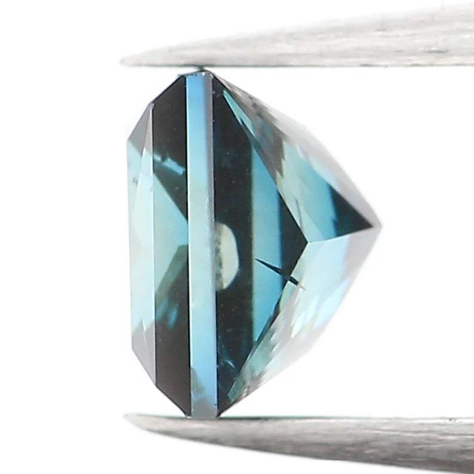 0.42 CT Natural Loose Princess Shape Diamond Blue Color Princess Diamond 4.05 MM Natural Blue Color Princess Brilliant Cut Diamond NQ1385