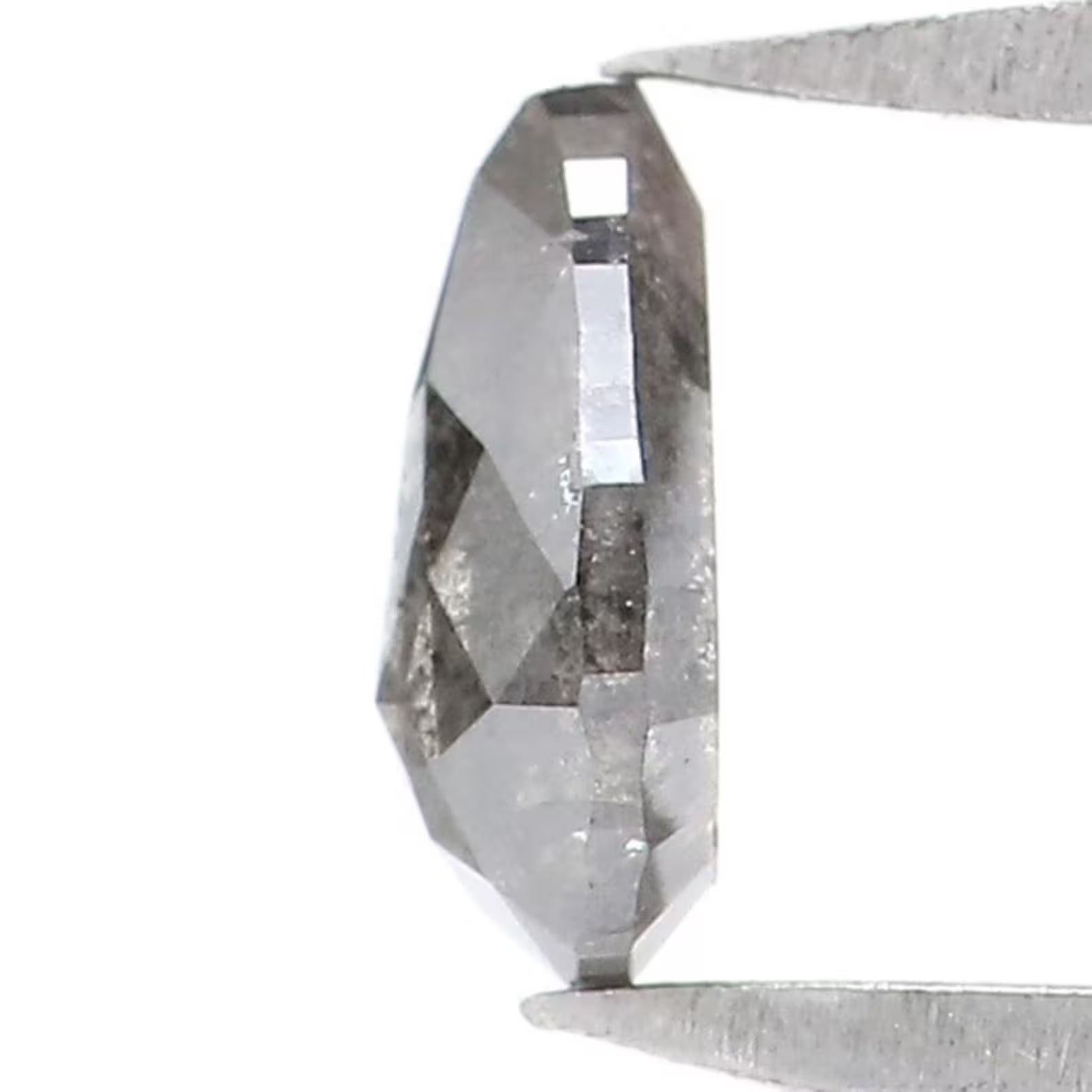 0.32 CT Natural Loose Pear Shape Diamond Salt And Pepper Pear Diamond 5.40 MM Natural Diamond Black Gray Color Pear Rose Cut Diamond NQ2115