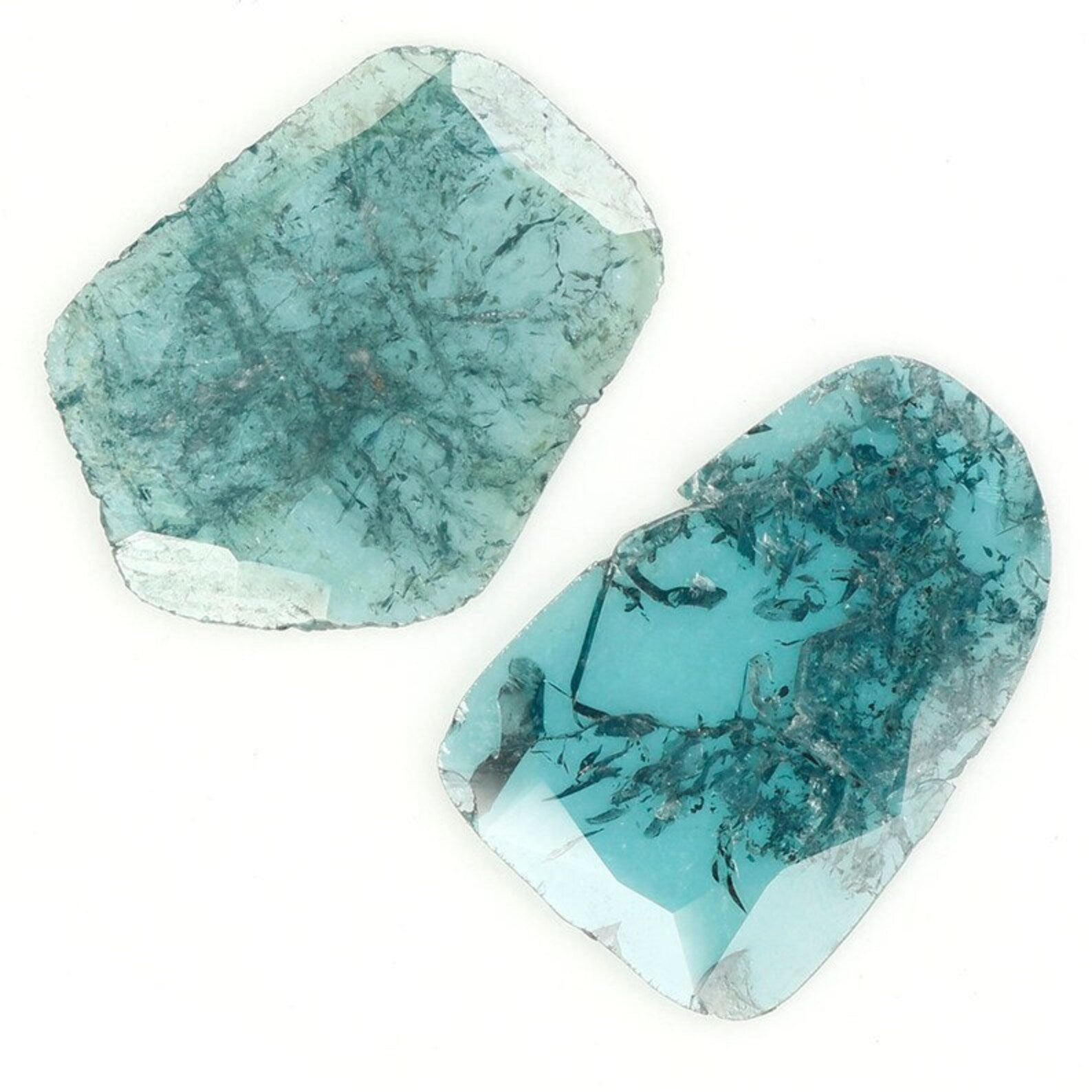 1.60 CT Natural Loose Slice Shape Diamond Blue Color Slice Diamond 12.70 MM Natural Loose Diamond Blue Color Slice Rose Cut Diamond NQ1269