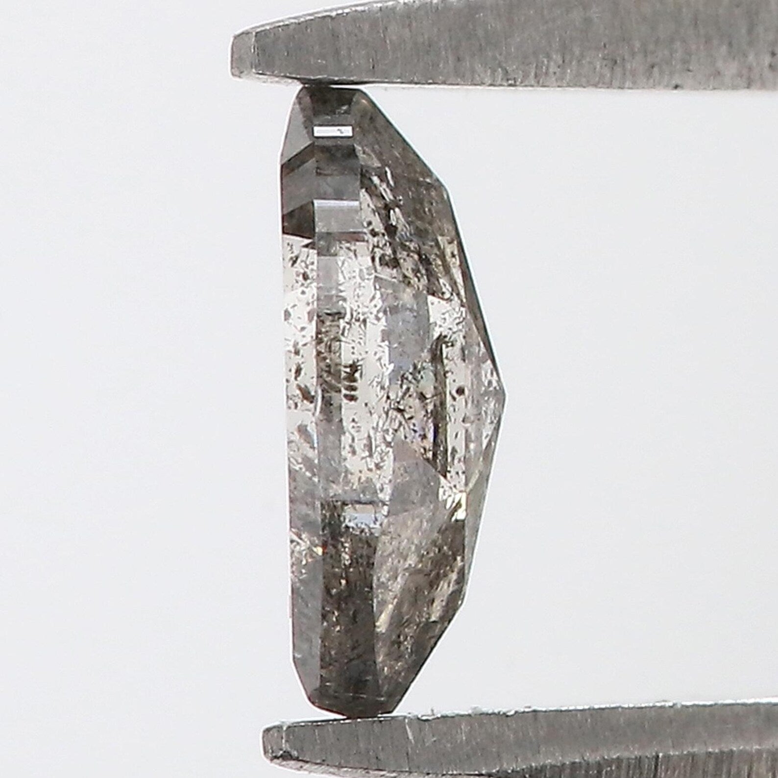 0.57 CT Natural Loose Marquise Cut Diamond Salt And Pepper Marquise Diamond 6.90 MM Natural Black Grey Color Marquise Rose Cut Diamond NQ673