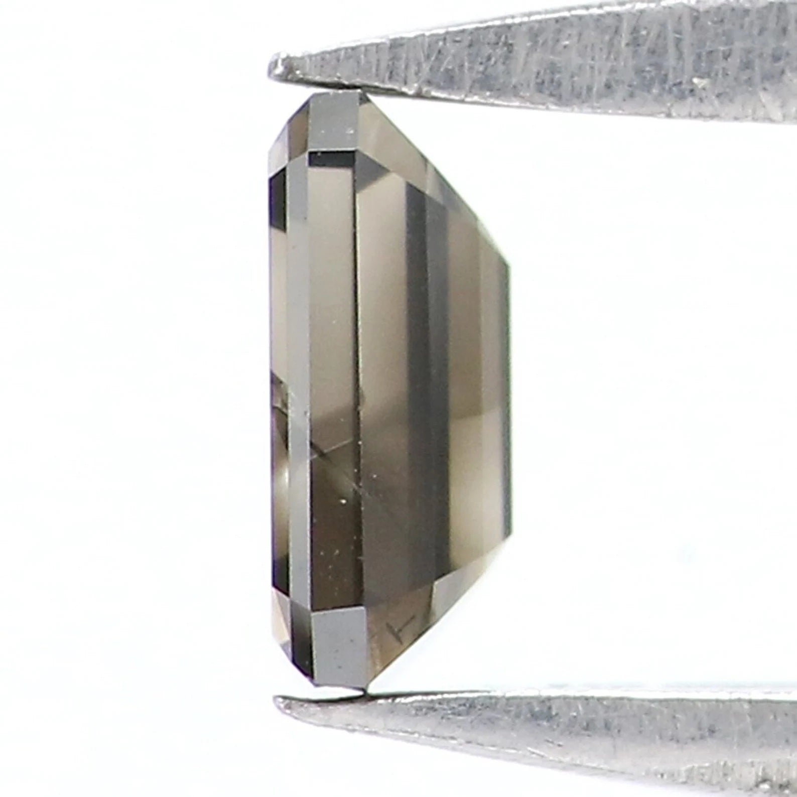 0.32 CT Natural Loose Emerald Shape Diamond Salt And Pepper Emerald Diamond Diamond 4.80 MM Black Grey Color Emerald Rose Cut Diamond NQ289