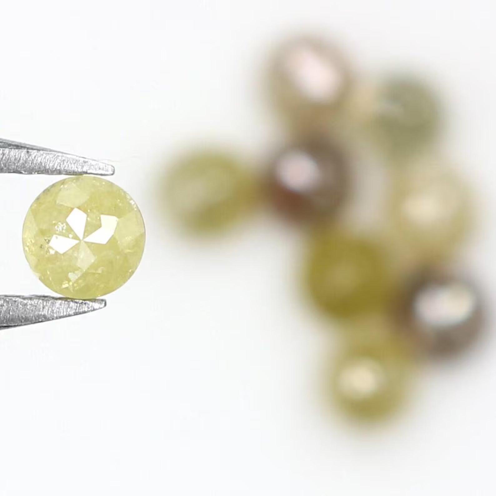1.46 Ct Natural Loose Round Rose Cut Diamond Brown Color Round Shape Diamond 3.00 MM Natural Yellow Color Round Rose Cut Diamond NQ1731