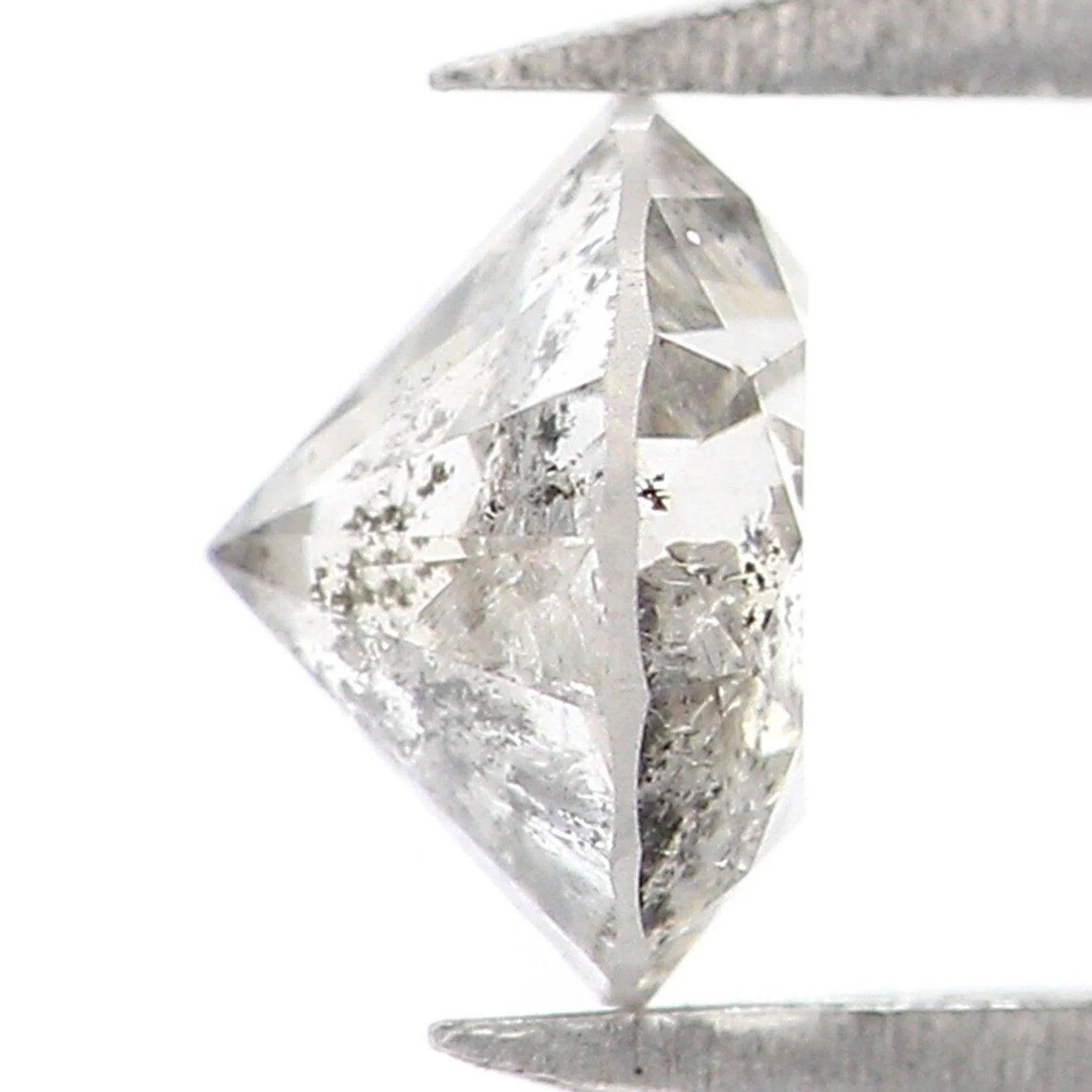 0.54 CT Natural Loose Round Brilliant Cut Diamond Salt And Pepper Diamond 5.05 MM Natural Loose Black Grey Color Round Cut Diamond NQ1830