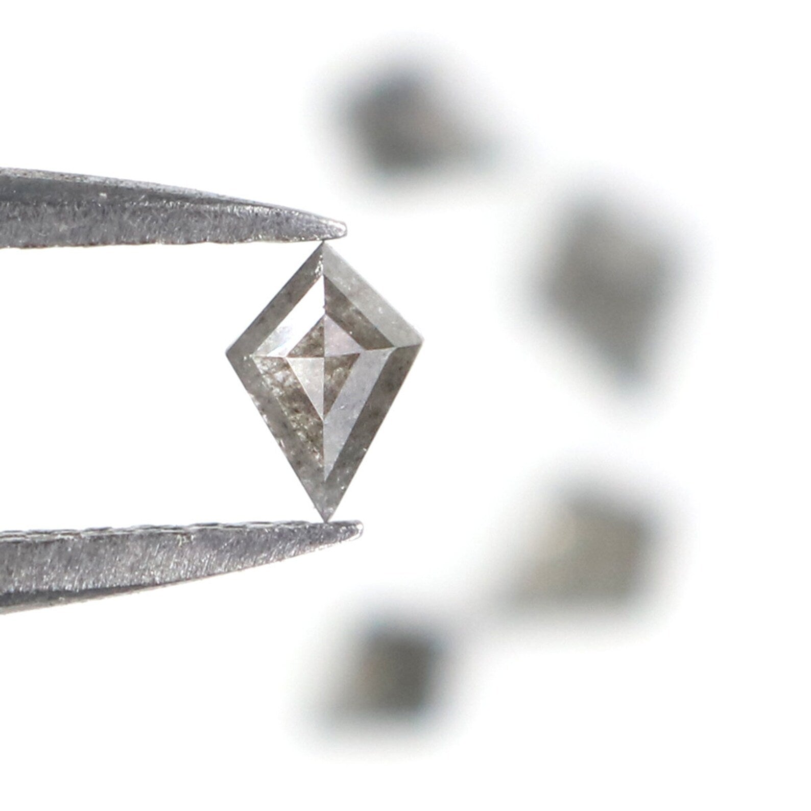 Natural Loose Kite Diamond, Salt And Pepper Kite Diamond, Natural Loose Diamond, Kite Rose Cut Diamond, Kite Cut, 0.39 CT Kite Shape KDN2297