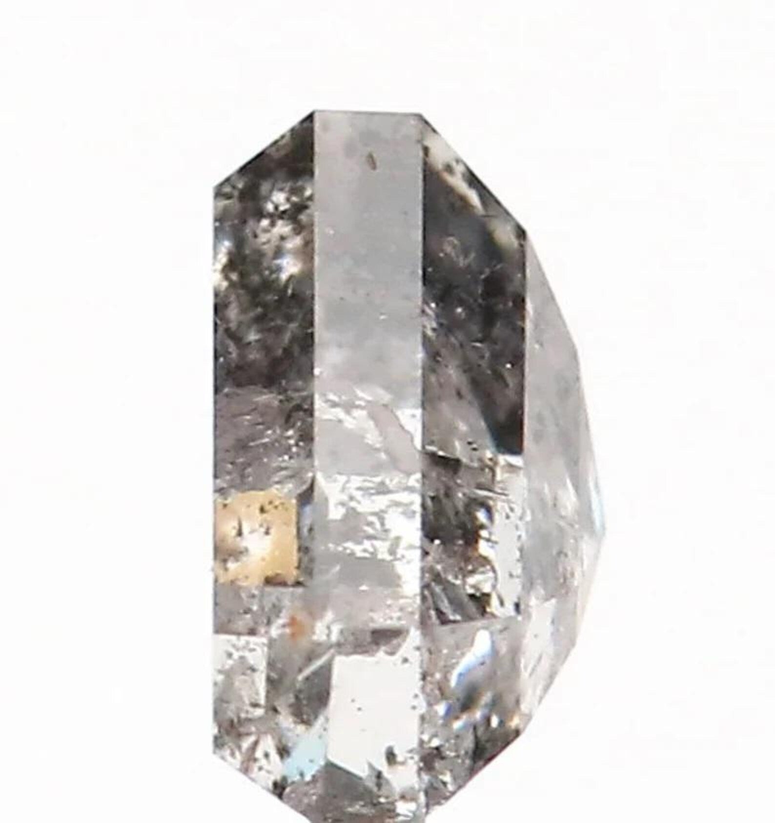 0.55 CT Natural Loose Triangle Shape Diamond Salt And Pepper Triangle Cut Diamond 4.75 MM Natural Black Grey Triangle Rose Cut Diamond NQ252