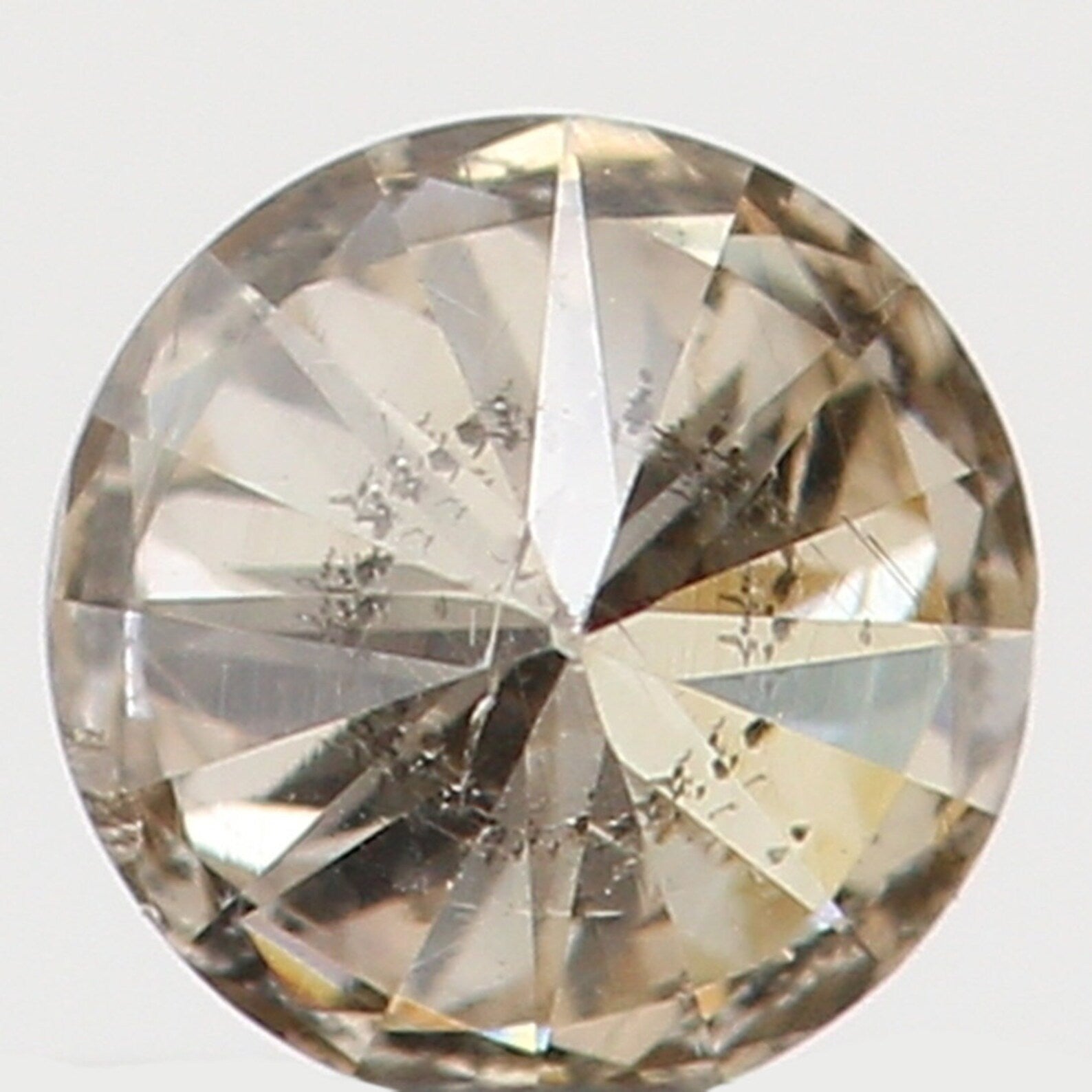 0.08 Ct Natural Loose Diamond Round Brown Color I2 Clarity 2.80 MM N7363