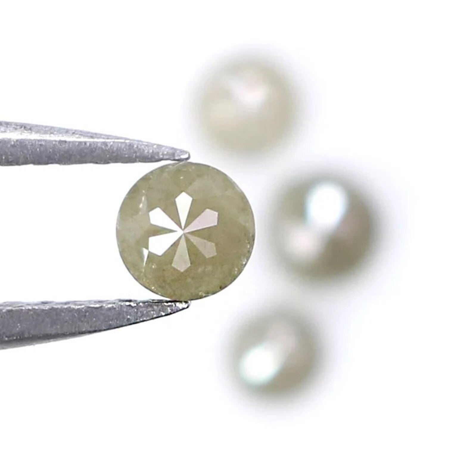 0.65 CT Natural Loose Round Shape Diamond Gray Color Round Diamond 3.00 MM Natural Loose Diamond Gray Color Round Rose Cut Diamond NQ7623
